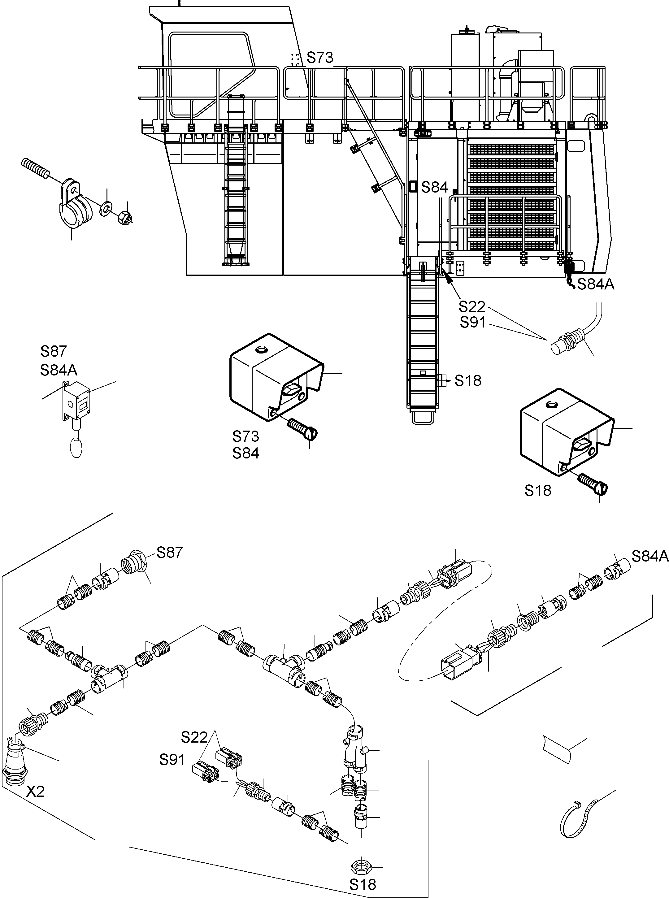 Harness ladder 939 085 40 KOMATSU