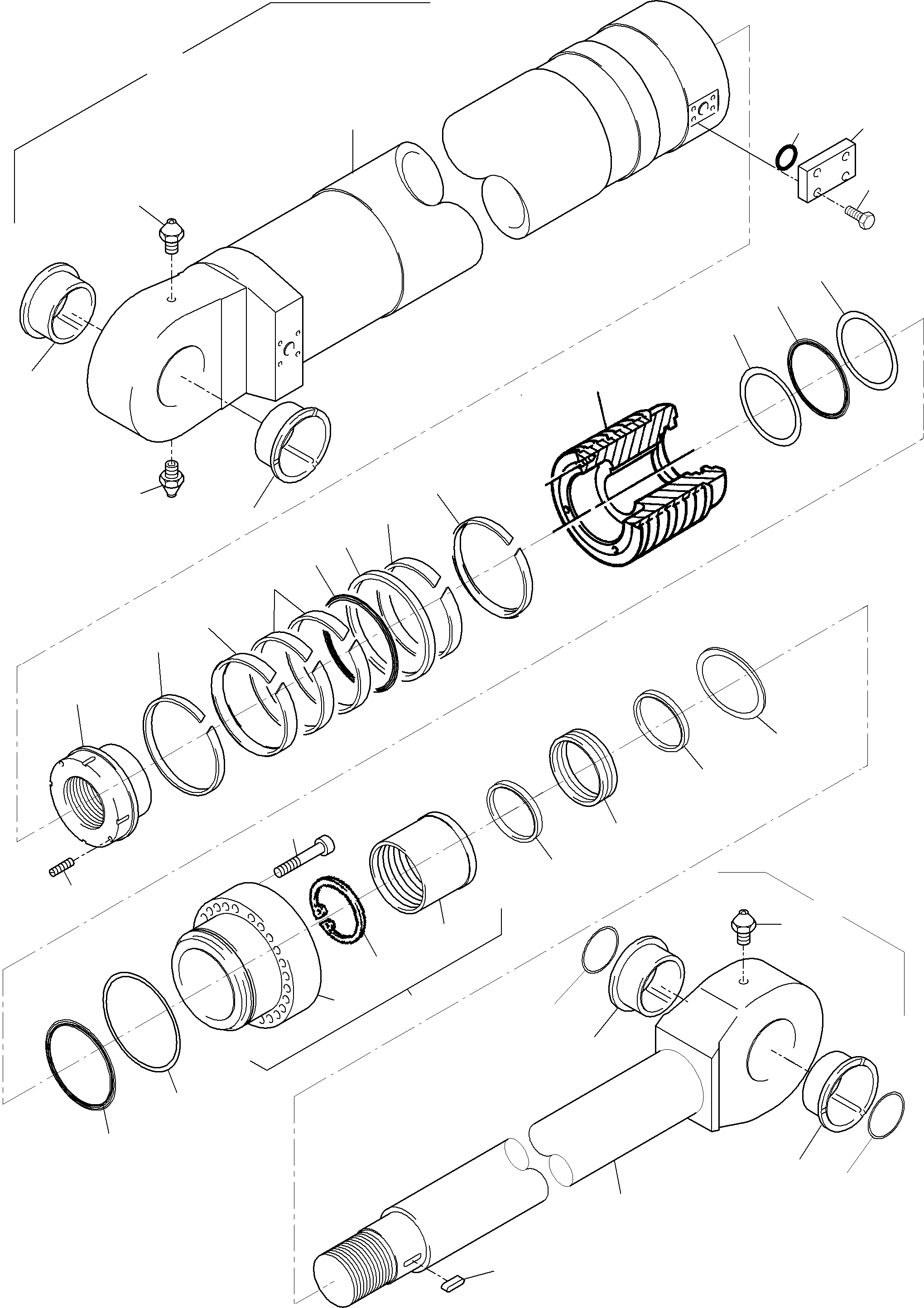 Hydraulic cylinder (standard) 924 910 40 KOMATSU