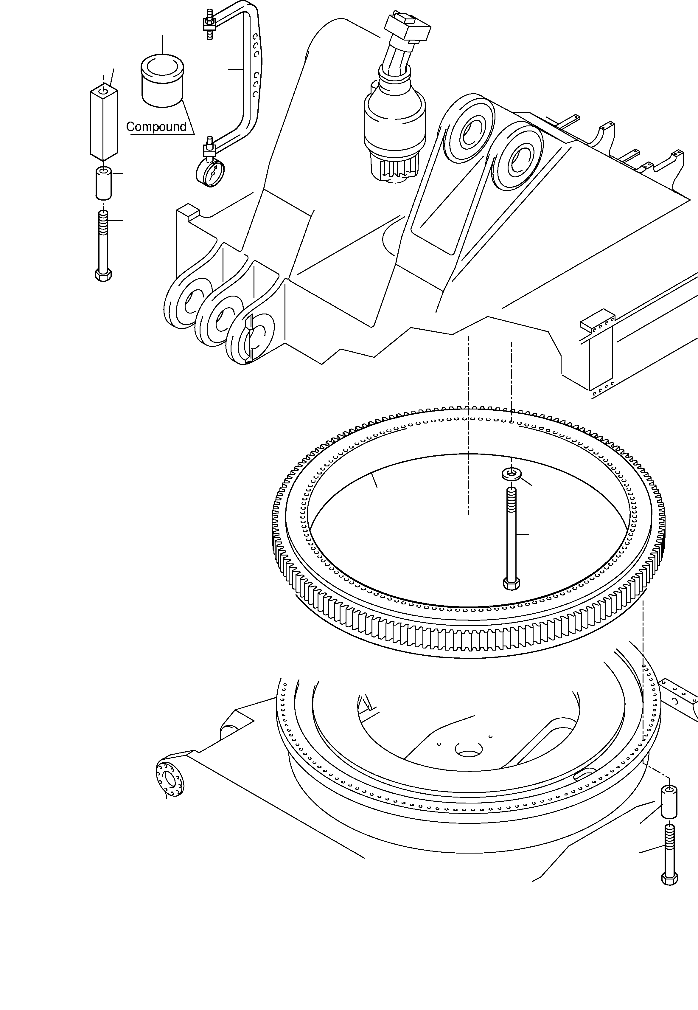 Slew ring assy. 898 159 40 KOMATSU