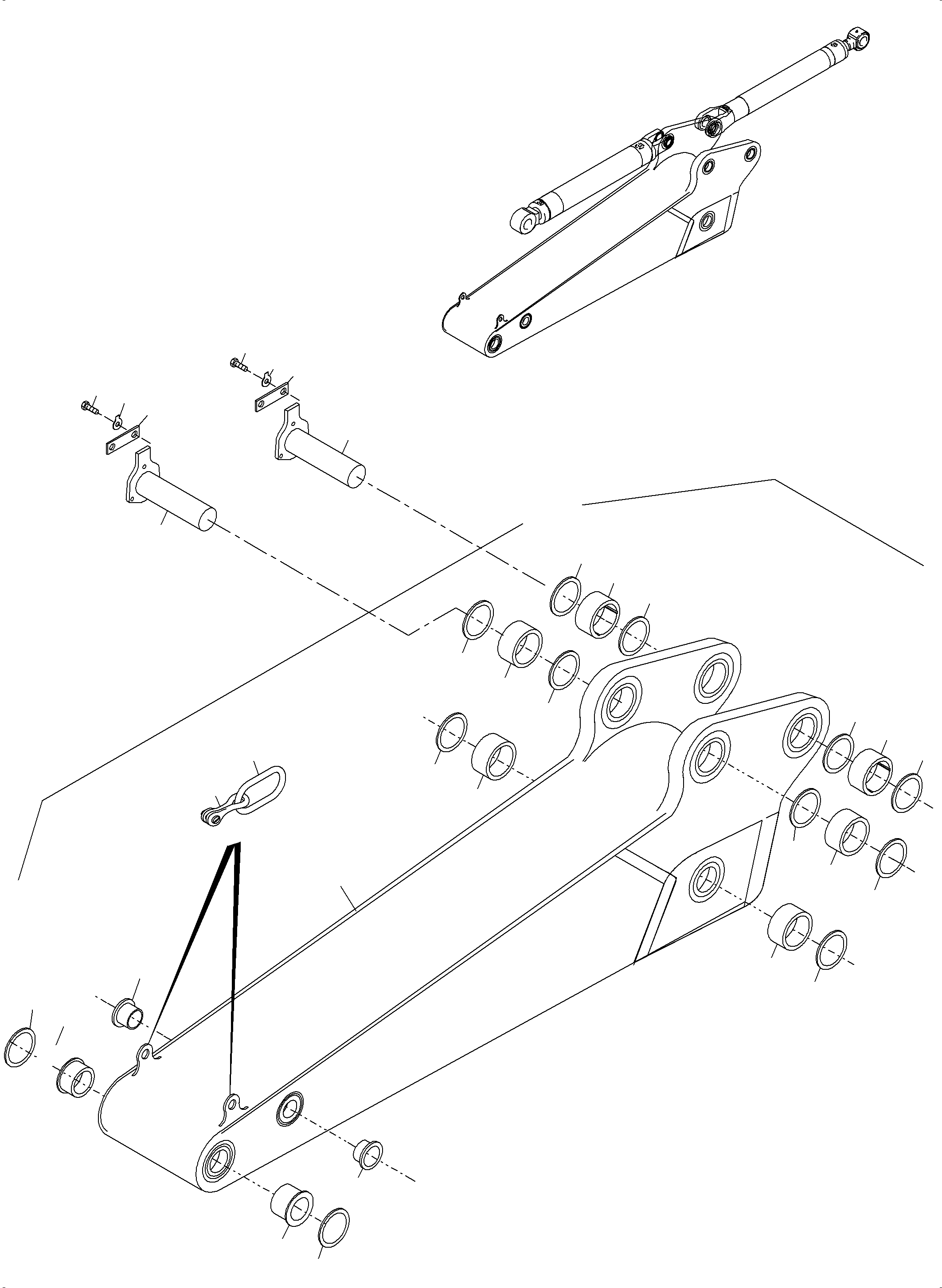 Pin with plate (cold weather design) 923 845 40 KOMATSU