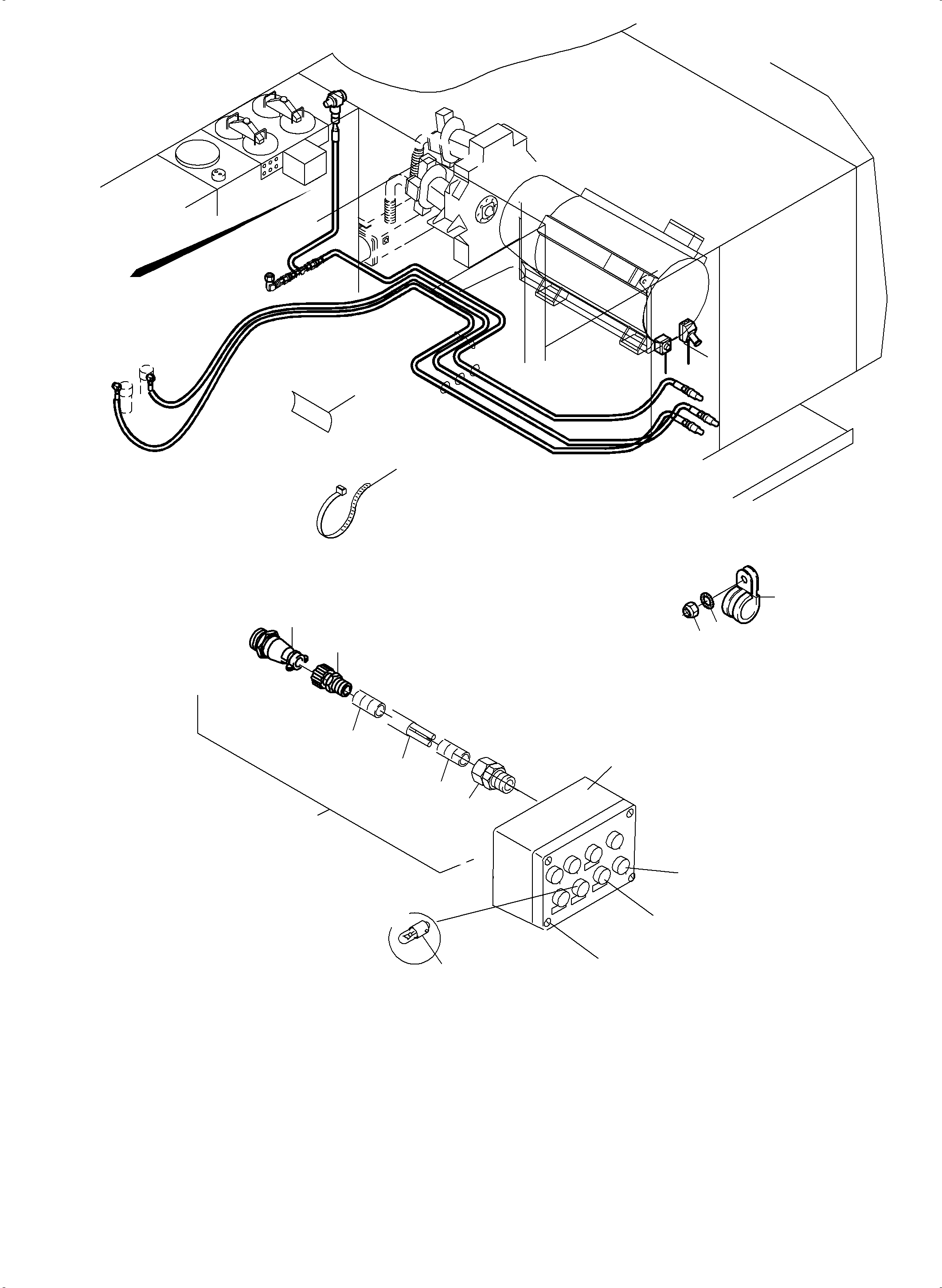 Жгут проводов - Refueling assy. consist of. fig nos. 18-28 948 847 40 KOMATSU