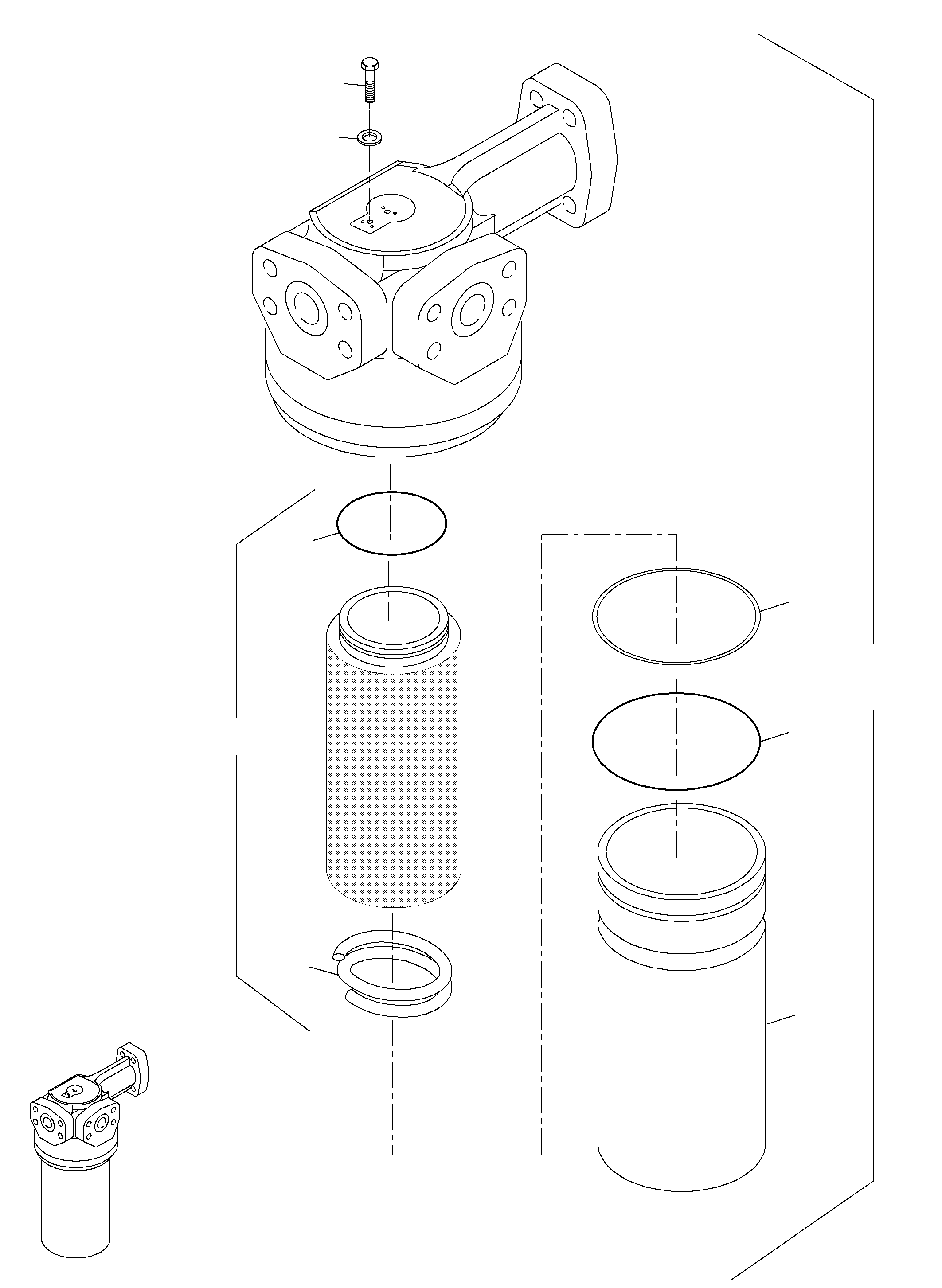H.P. filter assy. 941 346 40 KOMATSU