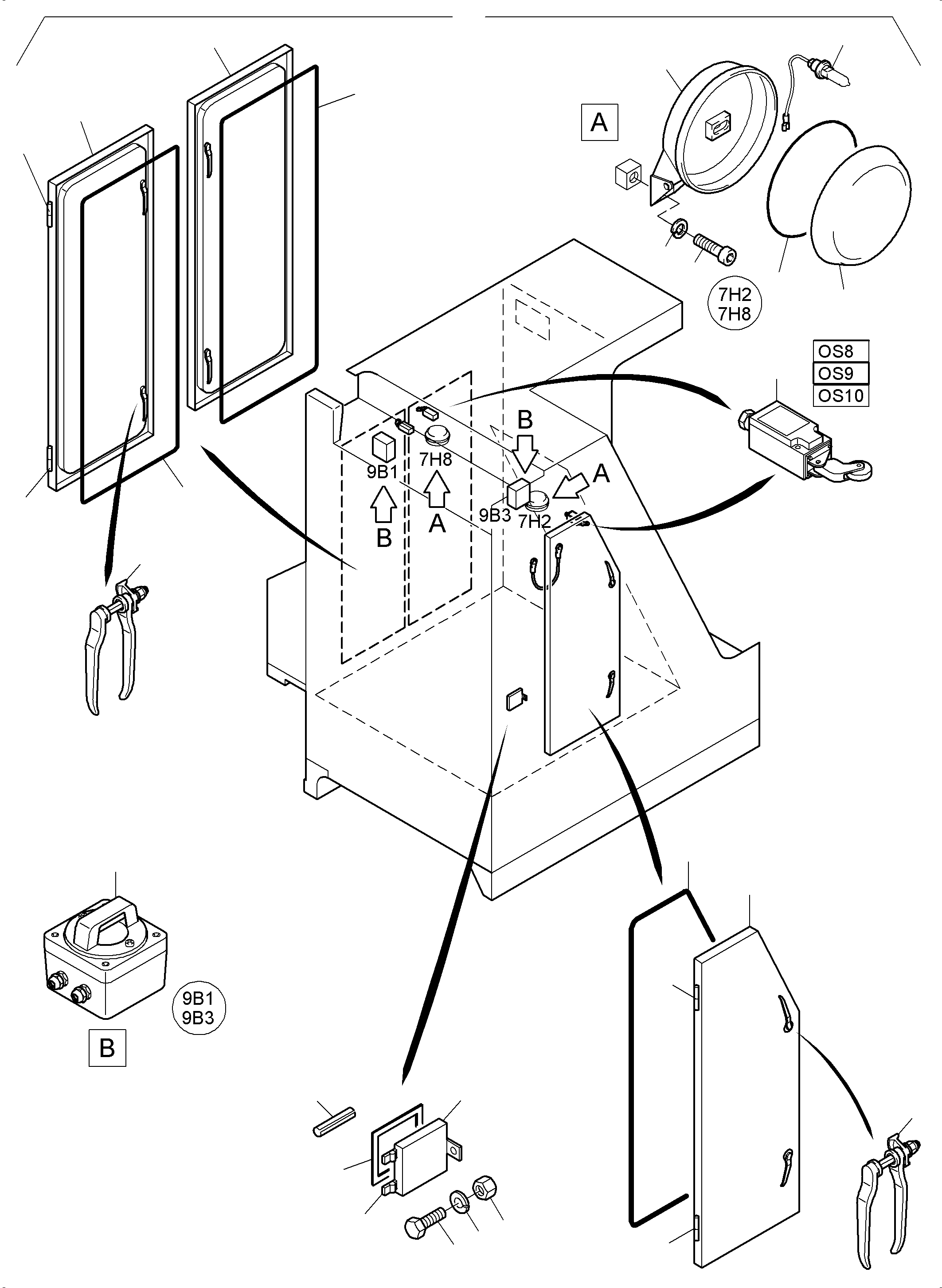 Switch cabinet assy. 939 882 40 KOMATSU