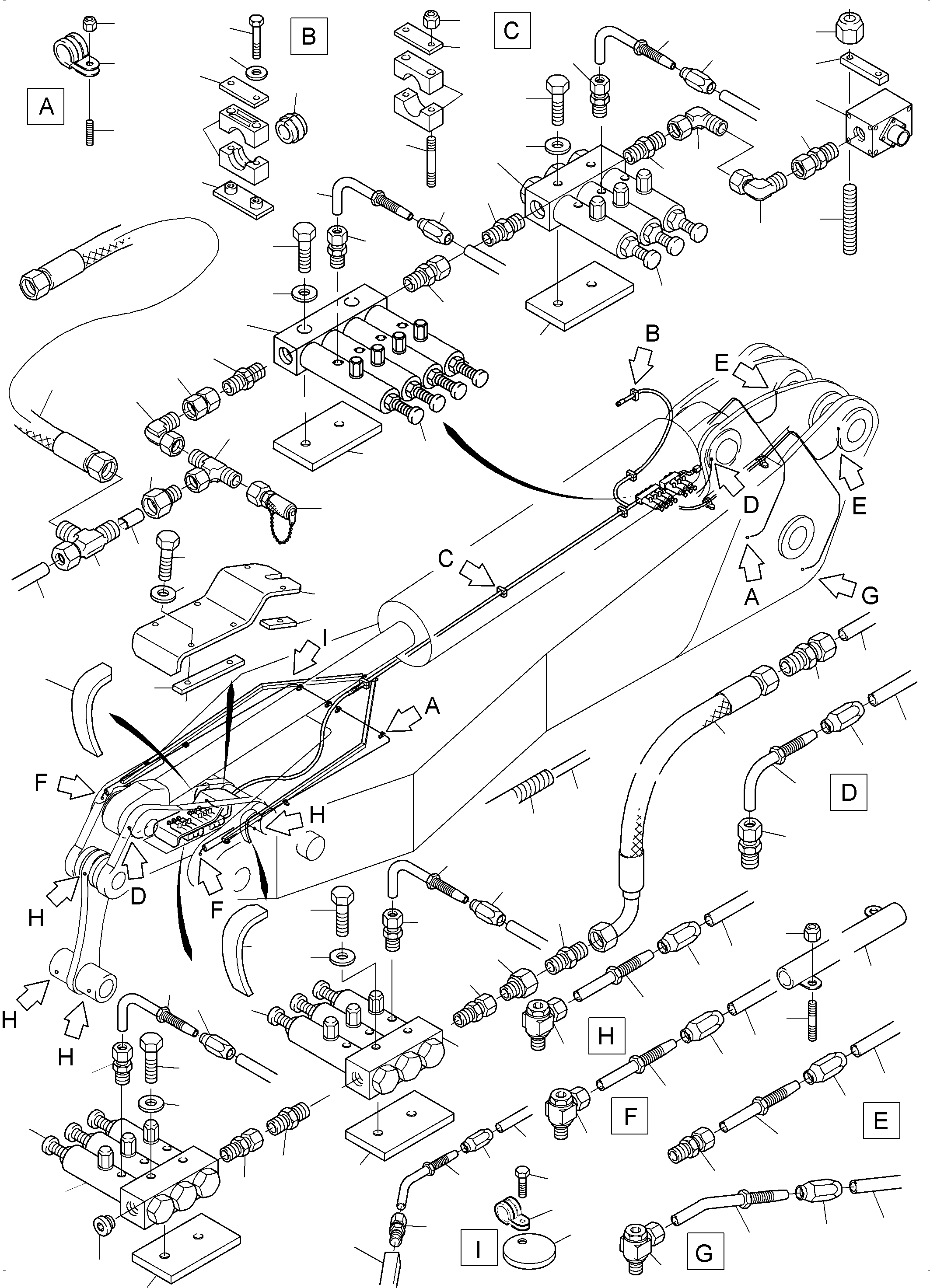 Lube rail, r.h. 944 209 40 KOMATSU