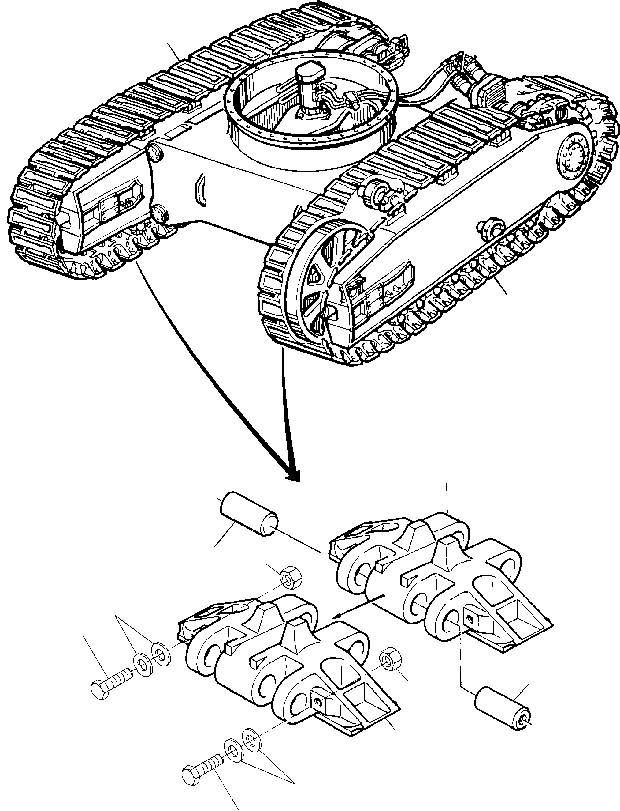Track group  consist. of 47 track shoe 797 773 73 KOMATSU