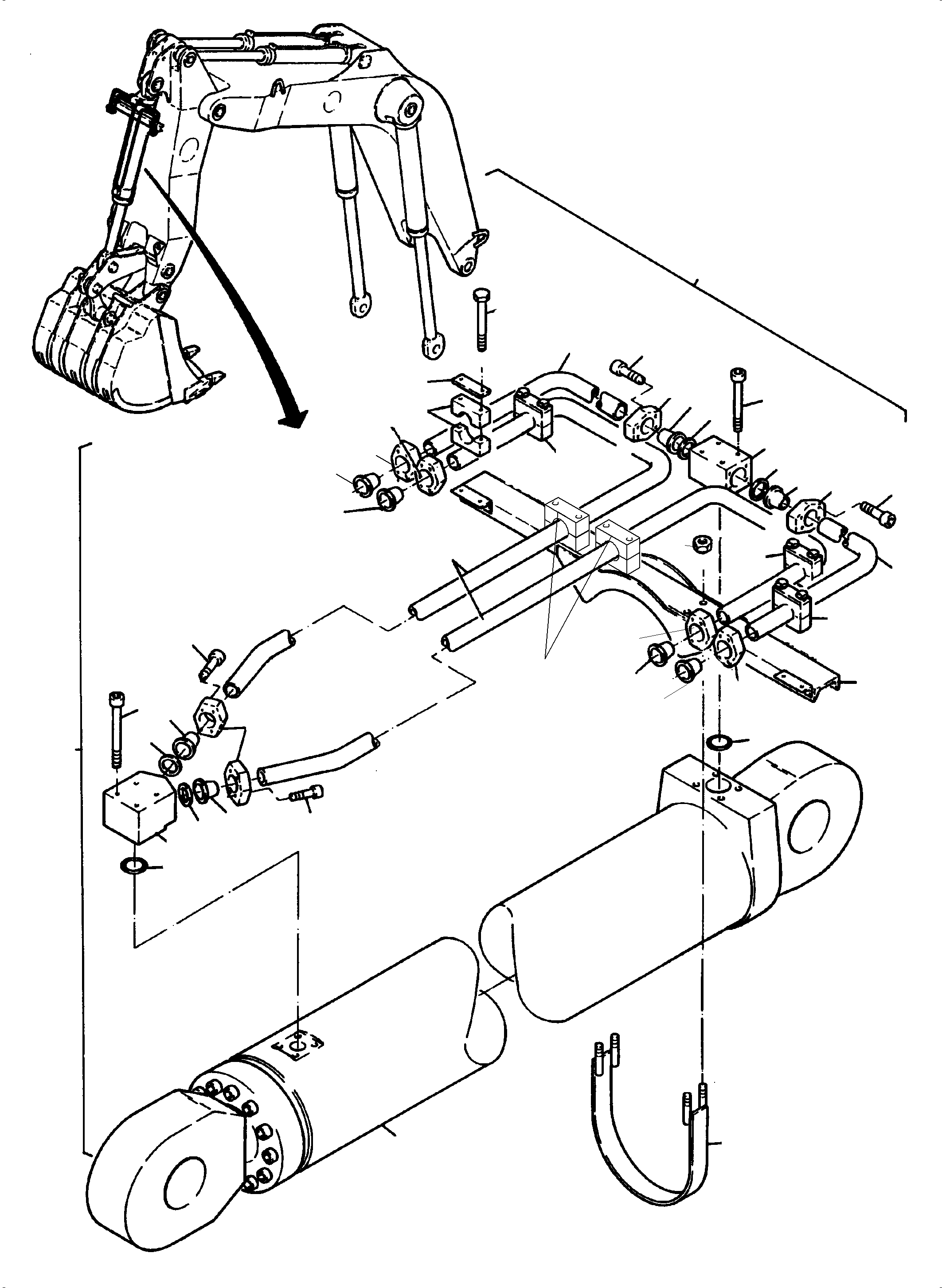 Труба в сборе ø 50 795 689 73 KOMATSU
