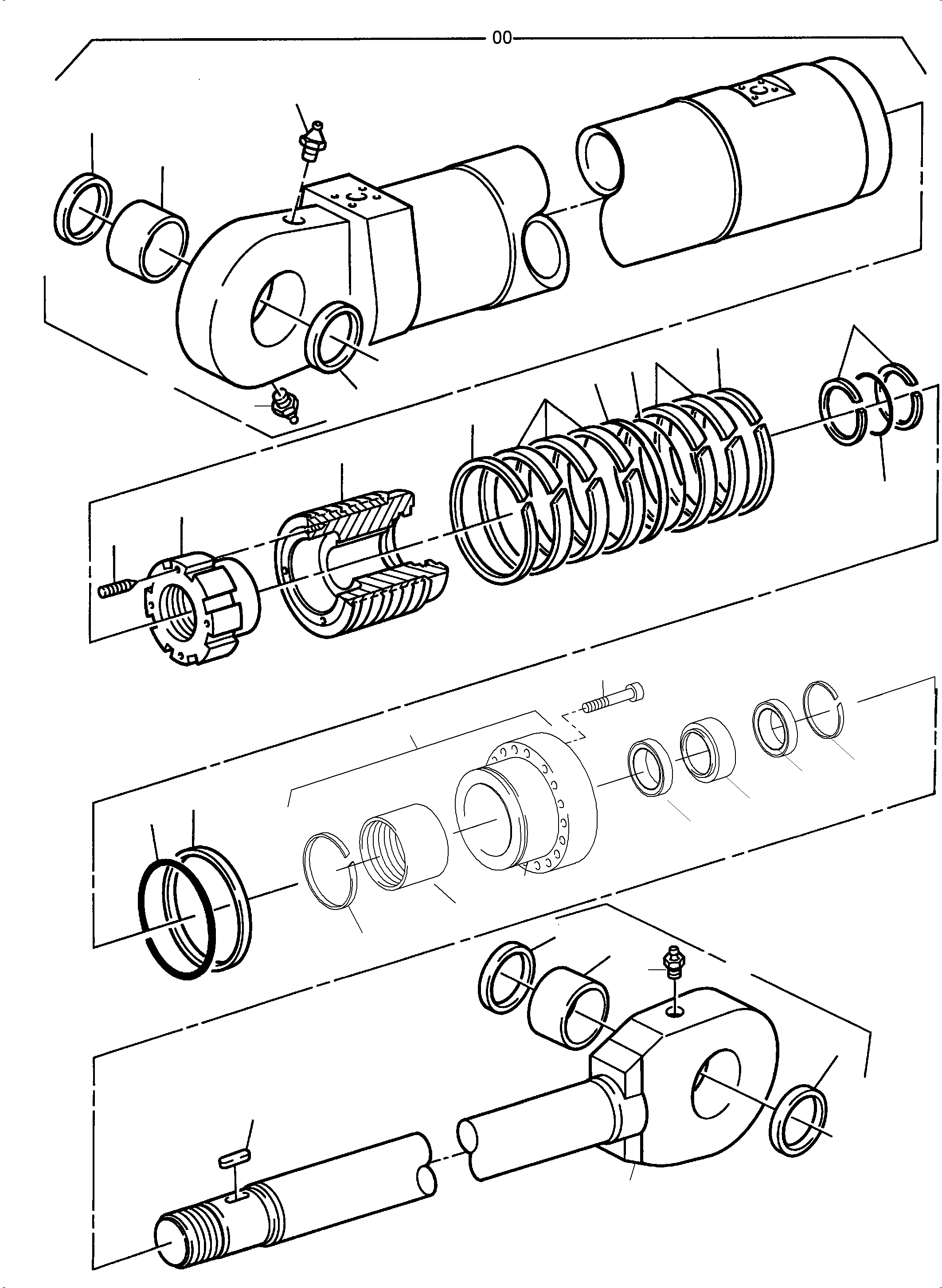 Seal kit, piston fig-nos. 07-10,17,18 796 673 73 KOMATSU