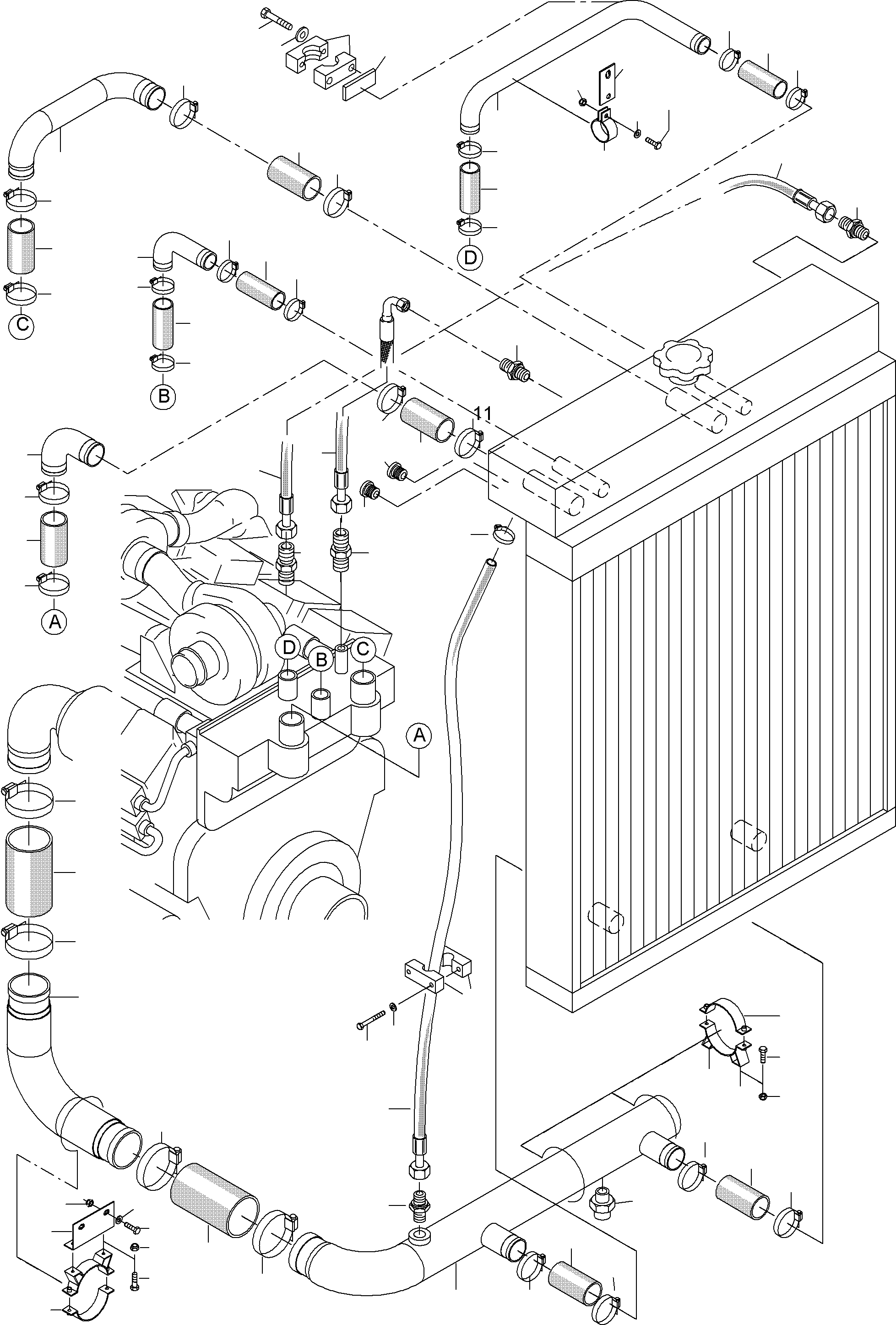 Хомут шланга 907 310 40 KOMATSU