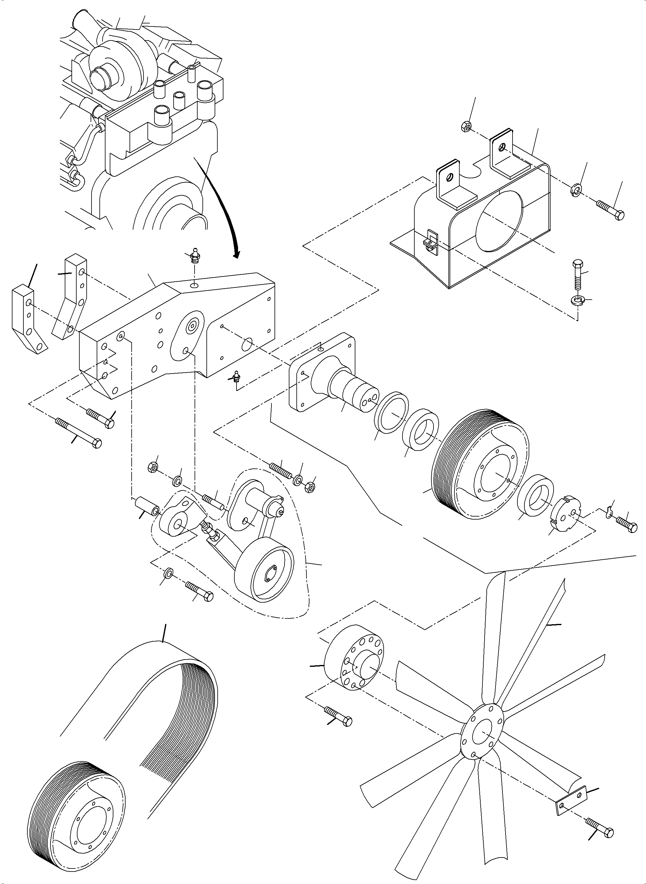 Распорный блок 953 264 40 KOMATSU