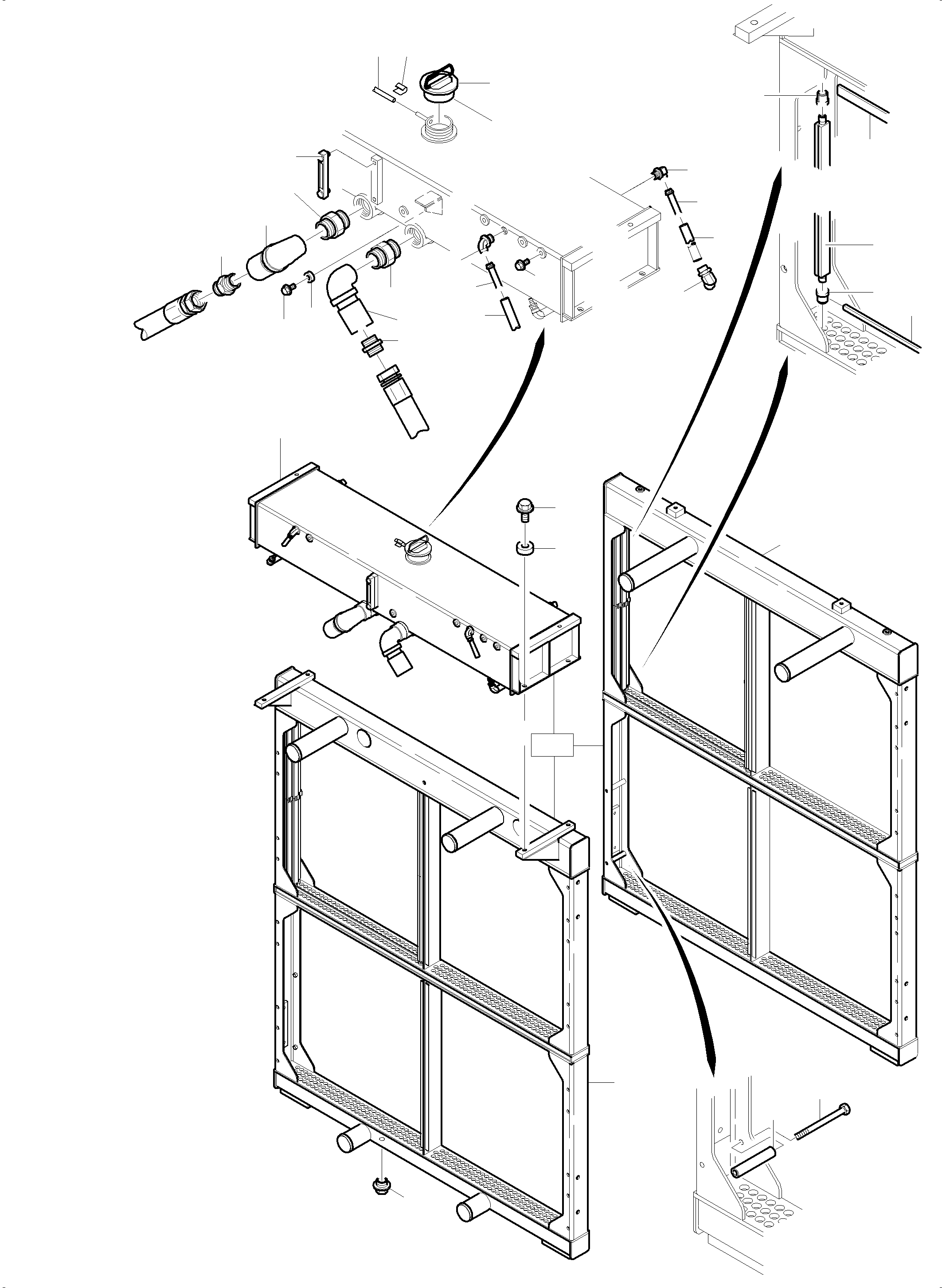 Block, tapped 797 716 73 KOMATSU