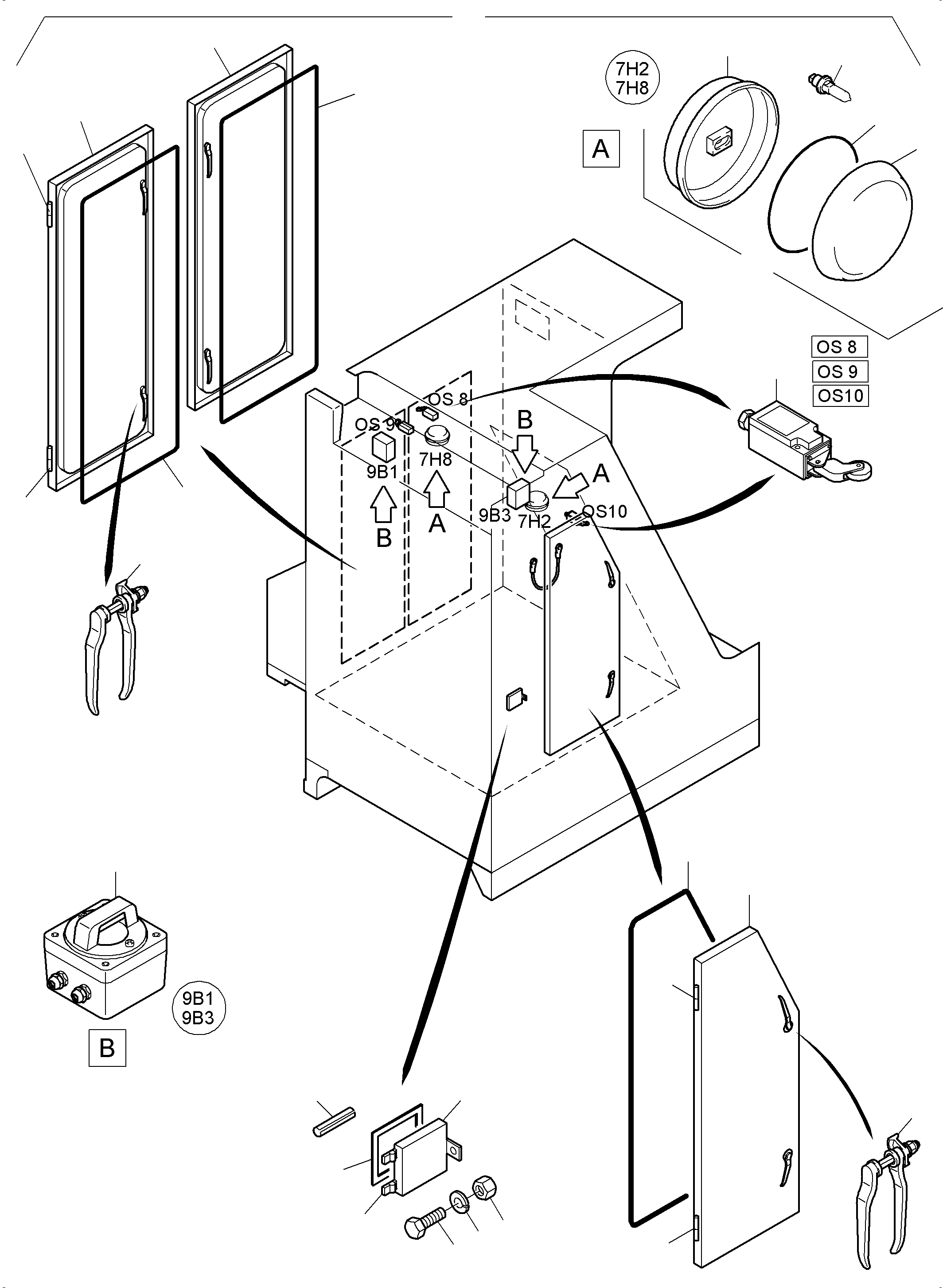 Switch cabinet assy. 958 675 40 KOMATSU