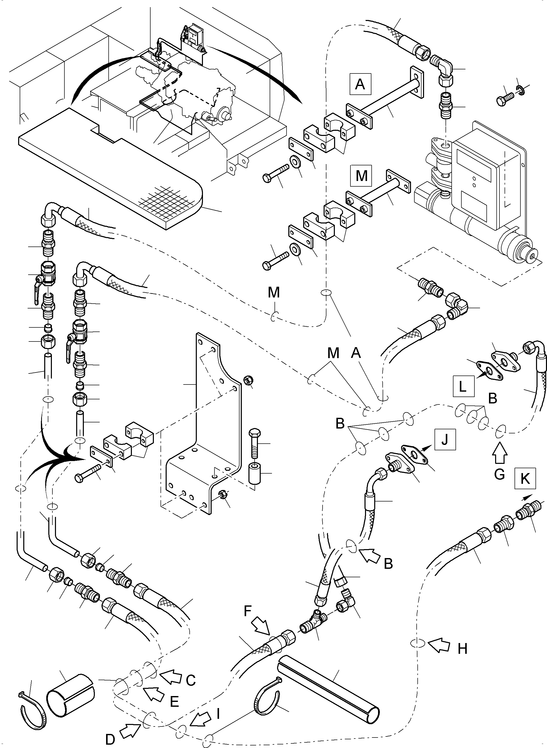 Шланг в сборе 950 786 40 KOMATSU