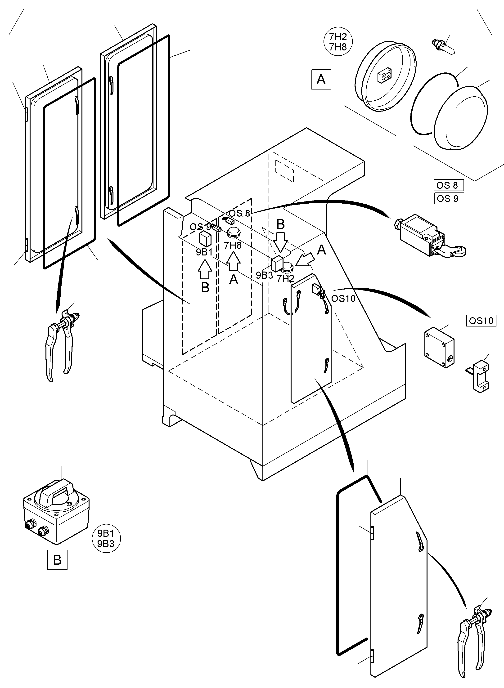 Safety switch, without actuator 798 448 73 KOMATSU