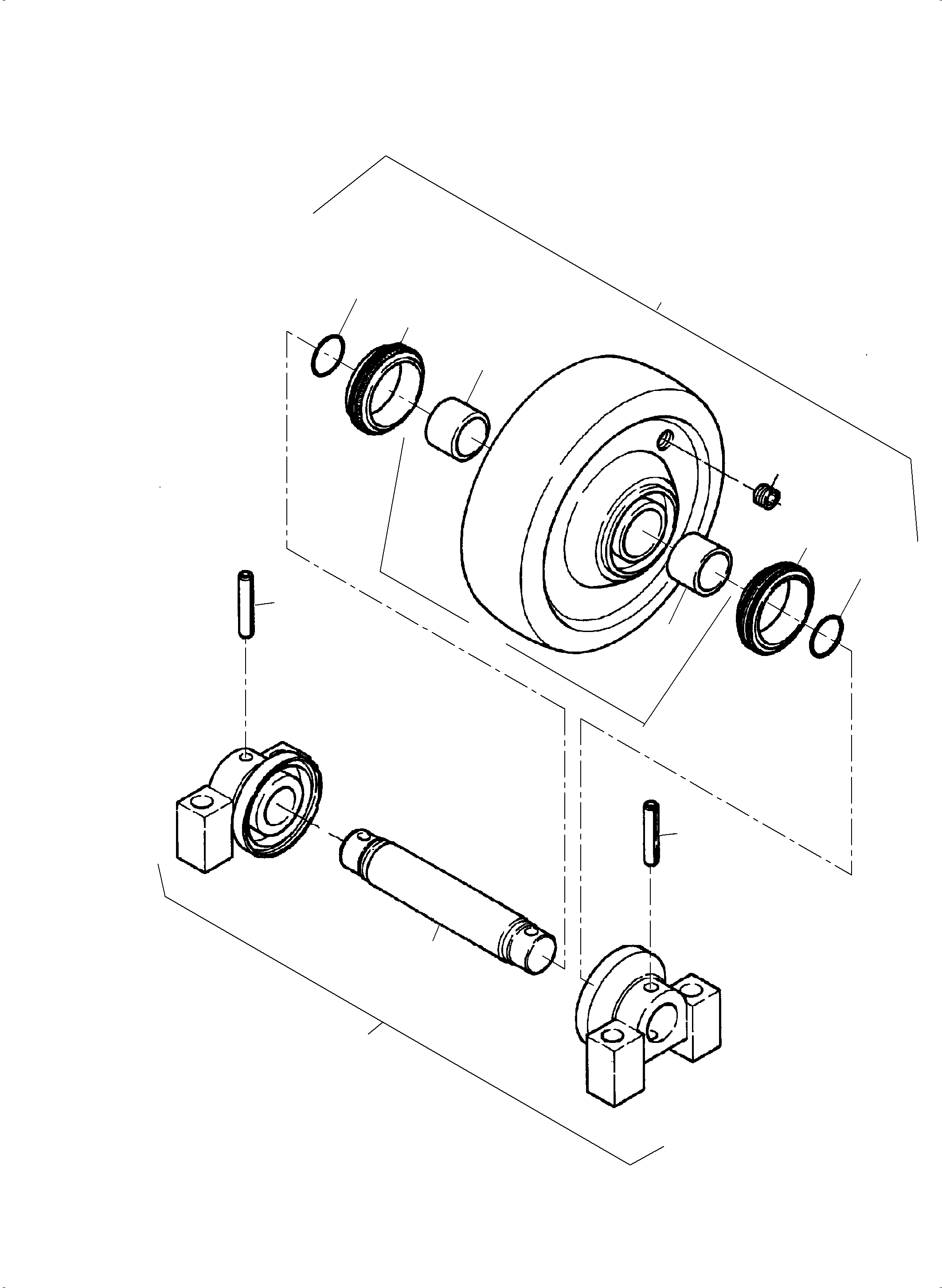 Top roller assy. 970 768 40 KOMATSU