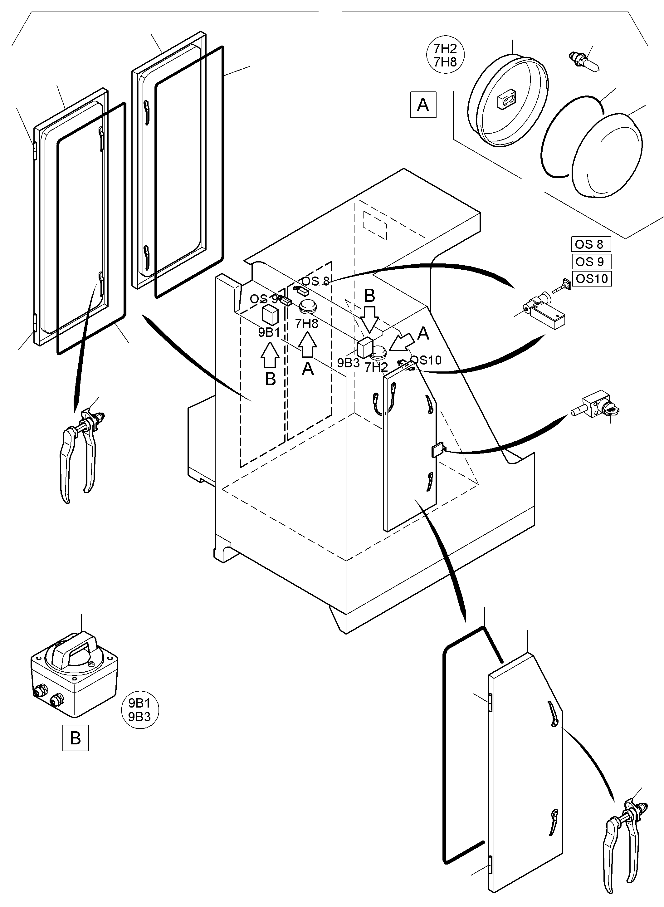 Switch cabinet assy. 971 625 40 KOMATSU