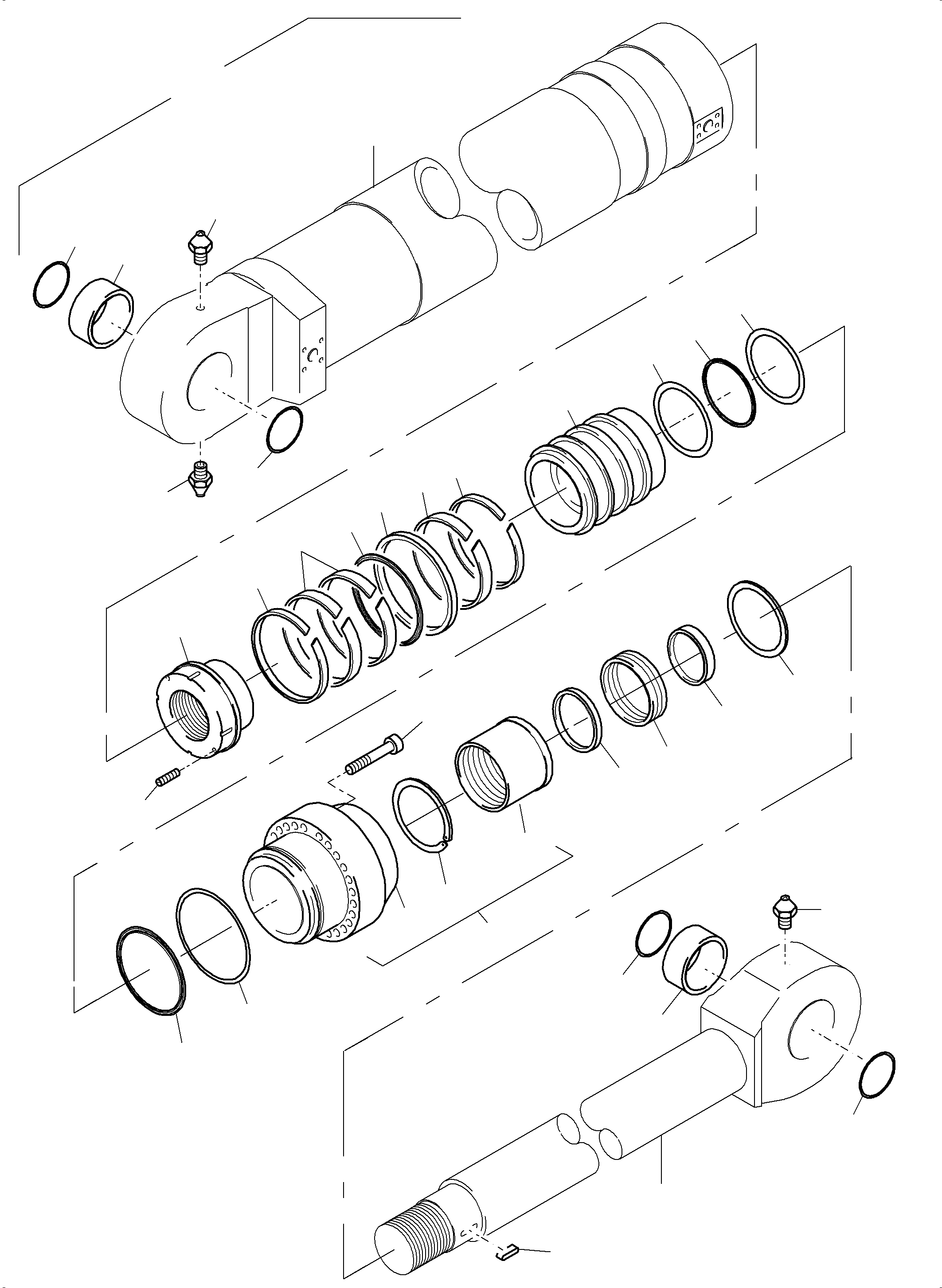Комплект уплотнений - Sealing flange consist. of fig.-nos: 21,22,26-28 798 686 73 KOMATSU