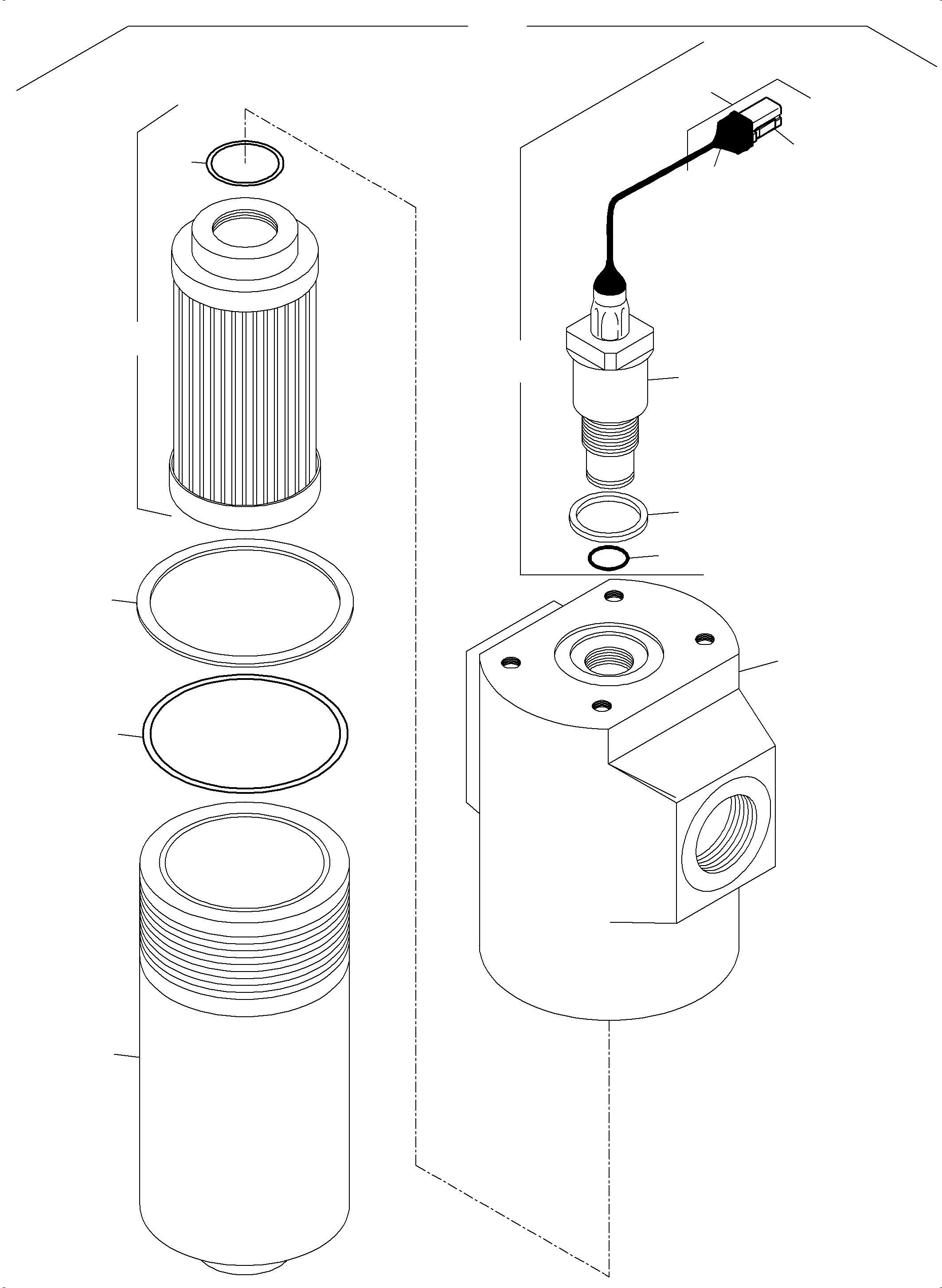 Hydr. filter assy. 951 131 40 KOMATSU
