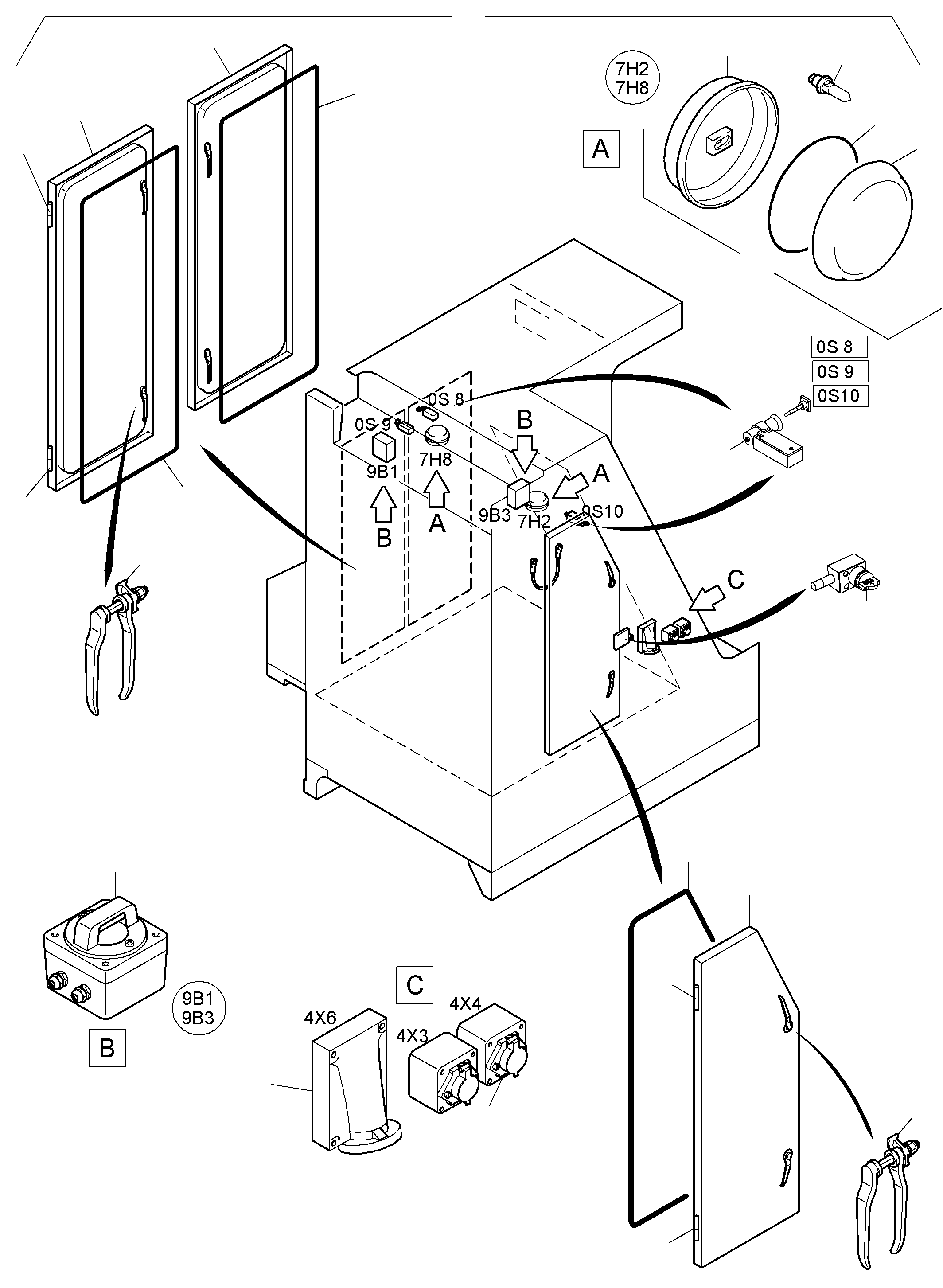 Switch cabinet assy. 978 119 40 KOMATSU