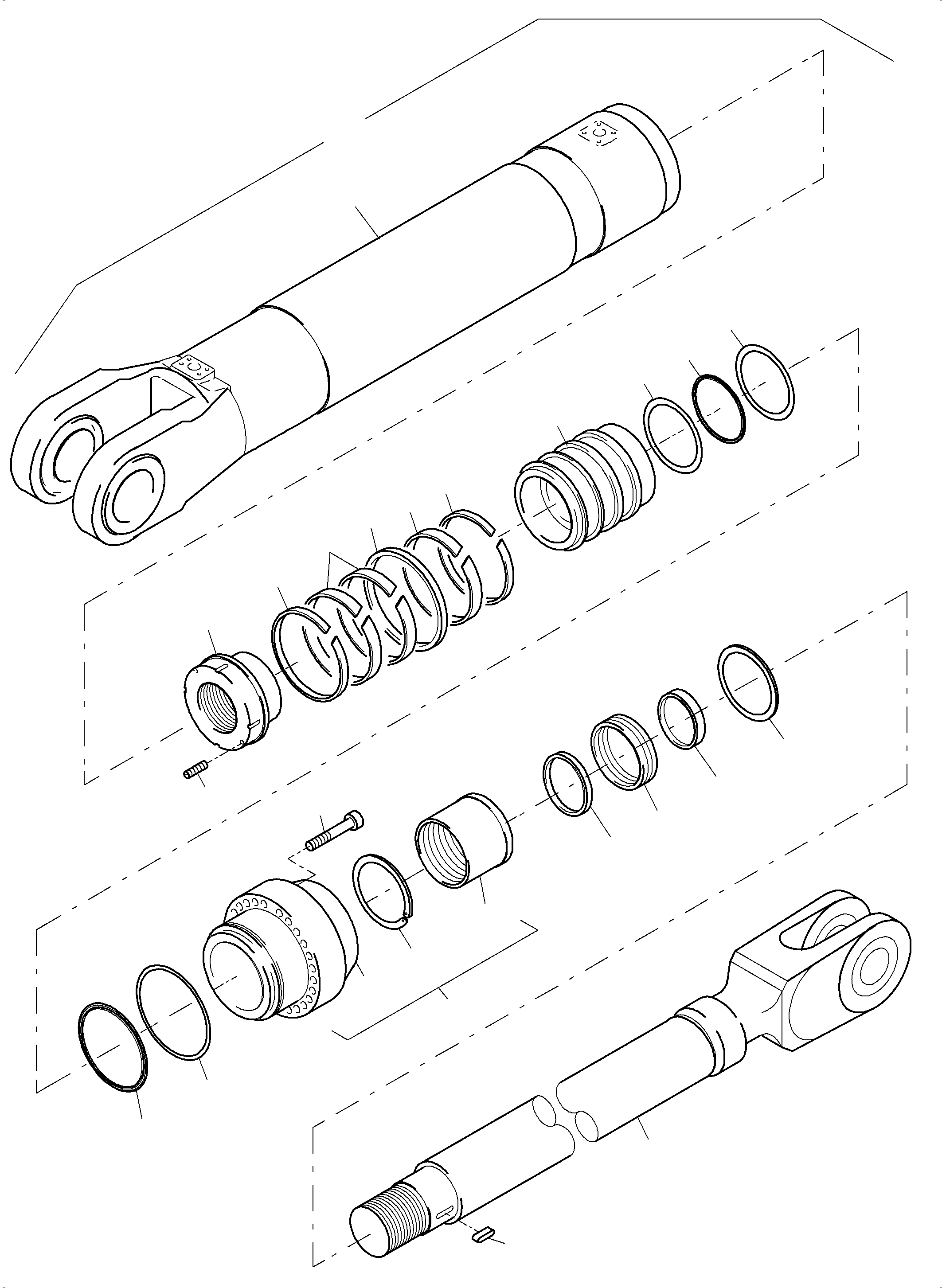 Hydraulic cylinder 990 012 40 KOMATSU