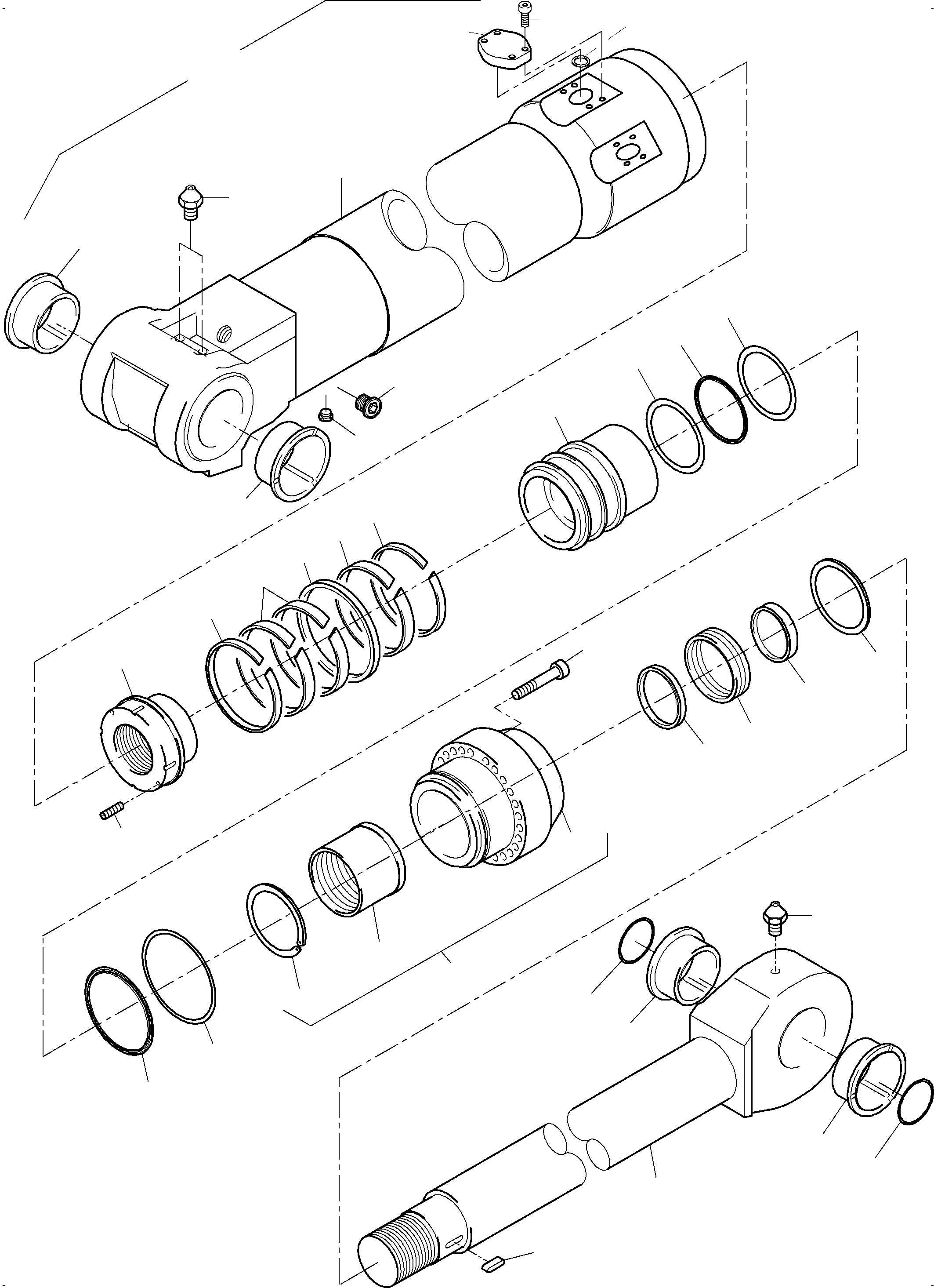 Hydraulic cylinder 990 013 40 KOMATSU