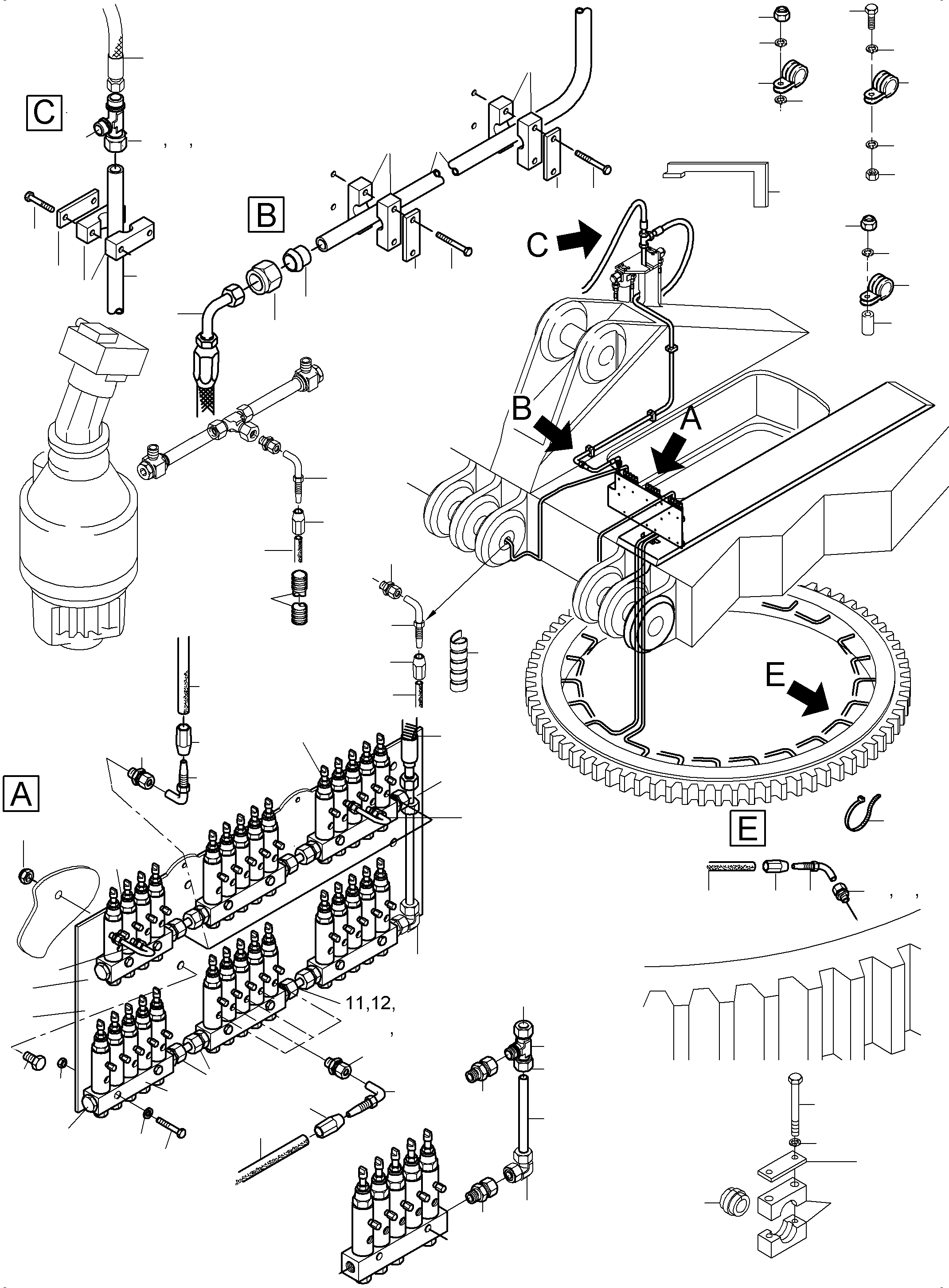 Монтажная пластина 980 466 40 KOMATSU