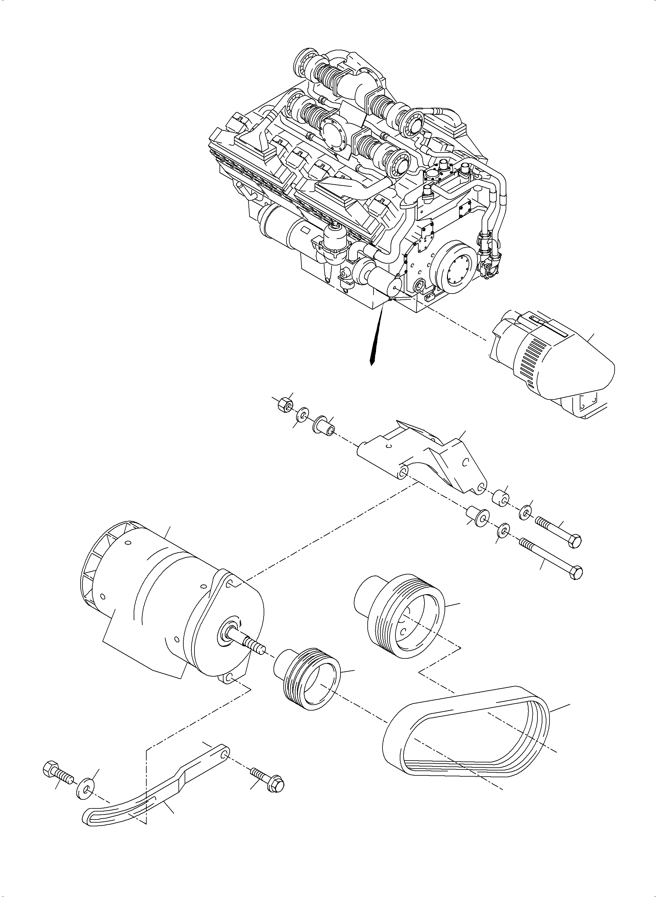 Flat belt (Generator) 798 779 73 KOMATSU