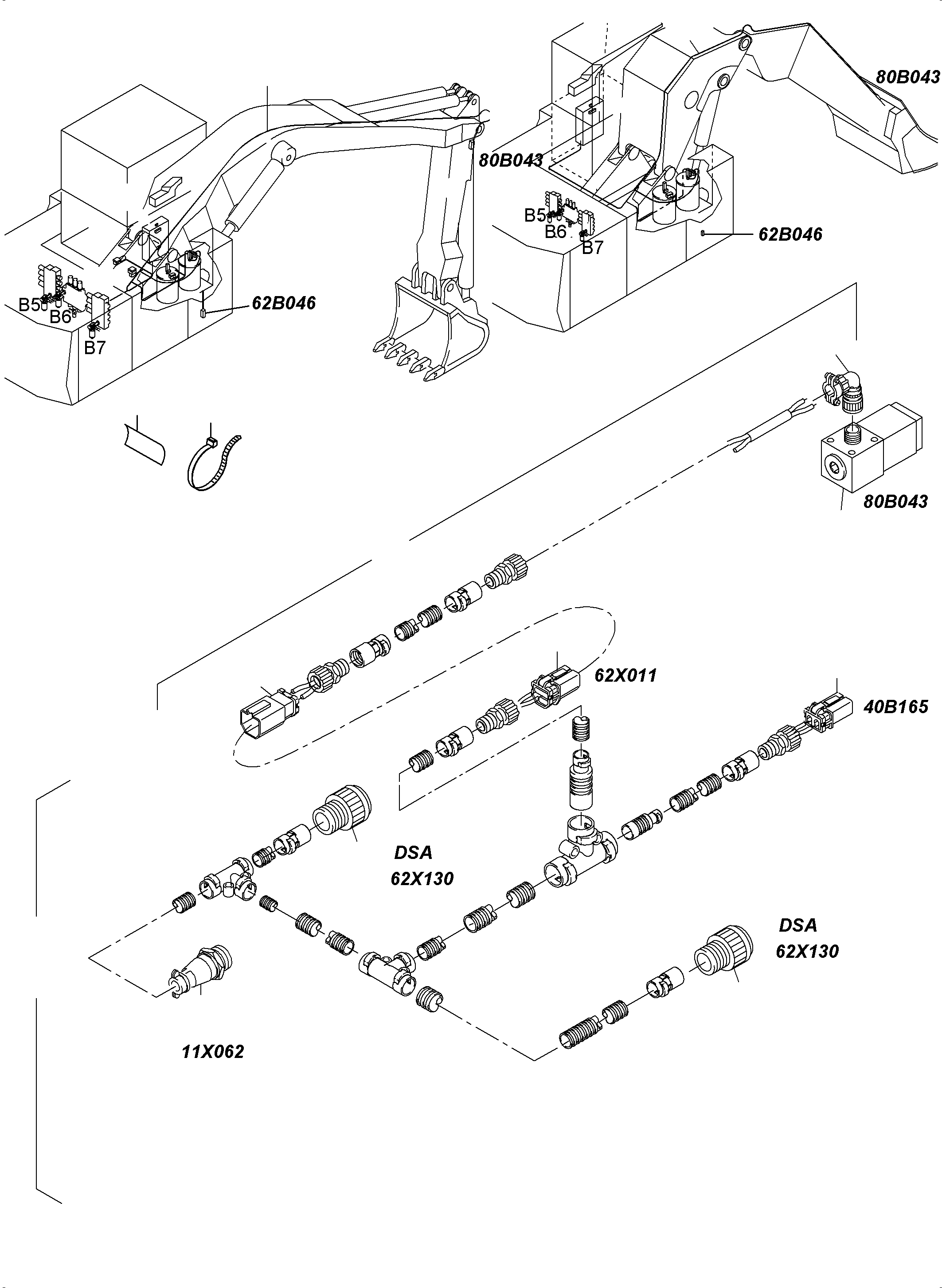 Harness lube arrangement 977 518 40 KOMATSU