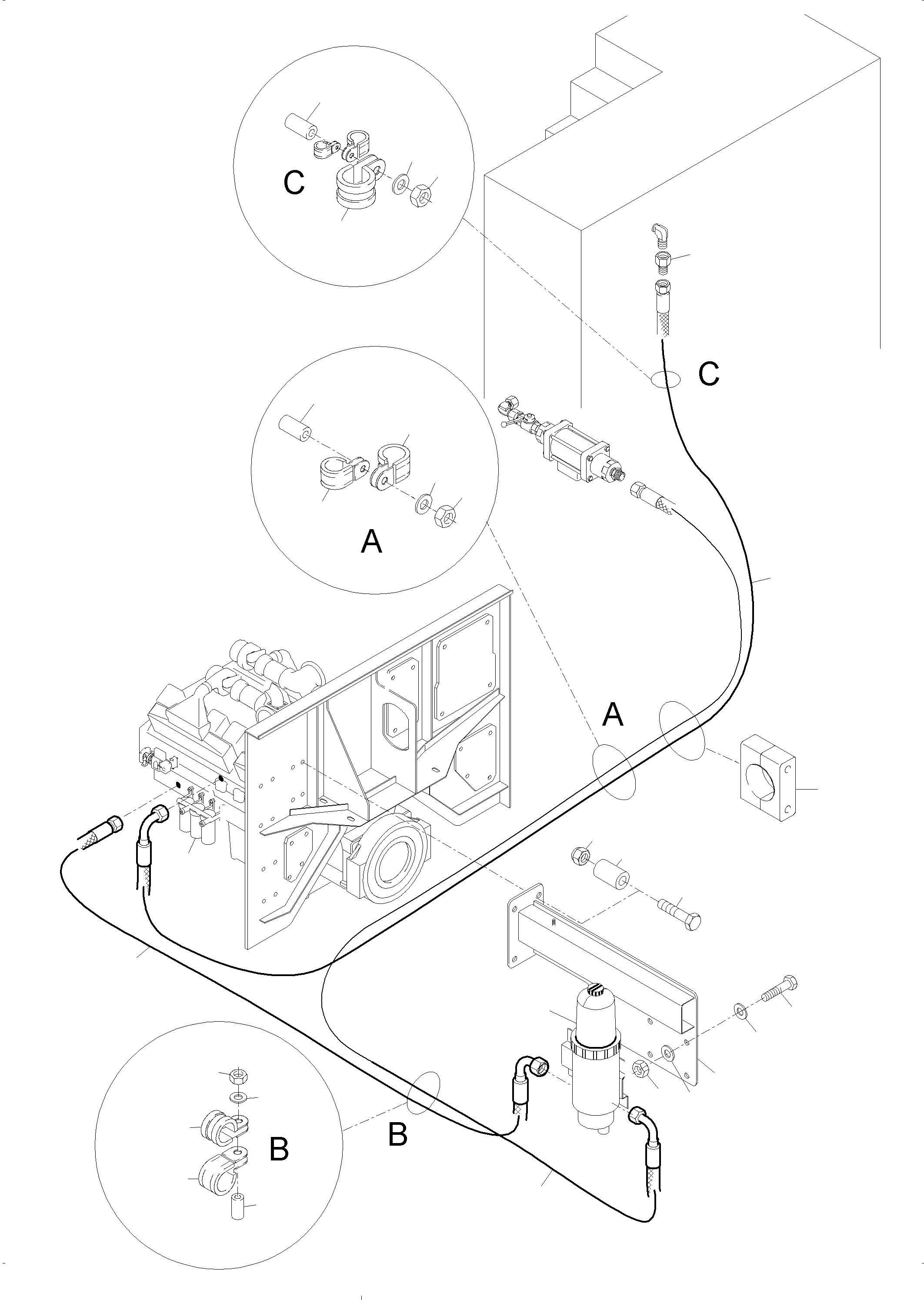 Fuel filter element (3 micron water) 797 386 73 KOMATSU