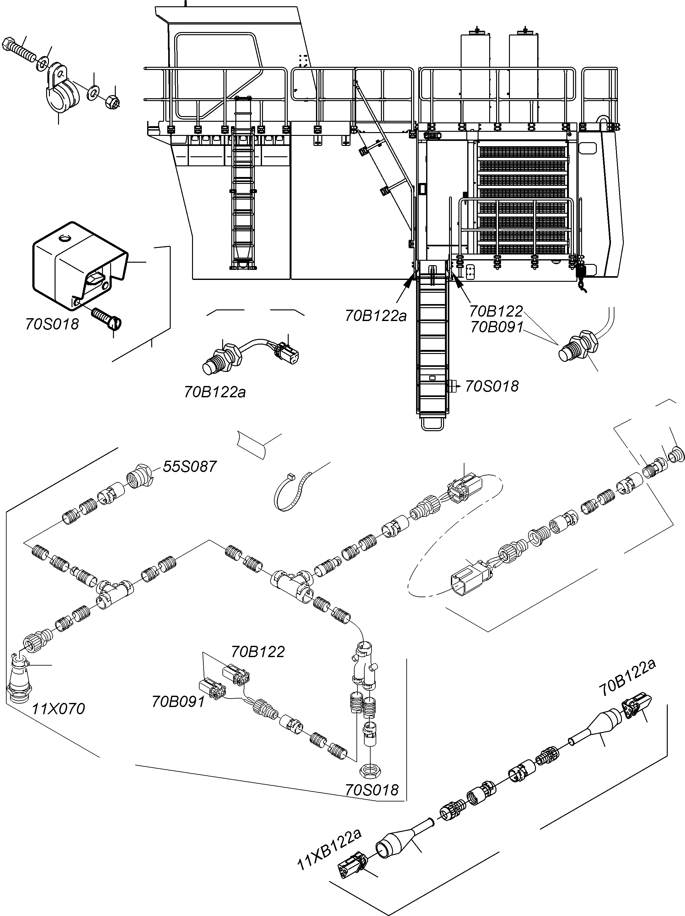 Switch assy. 966 534 40 KOMATSU