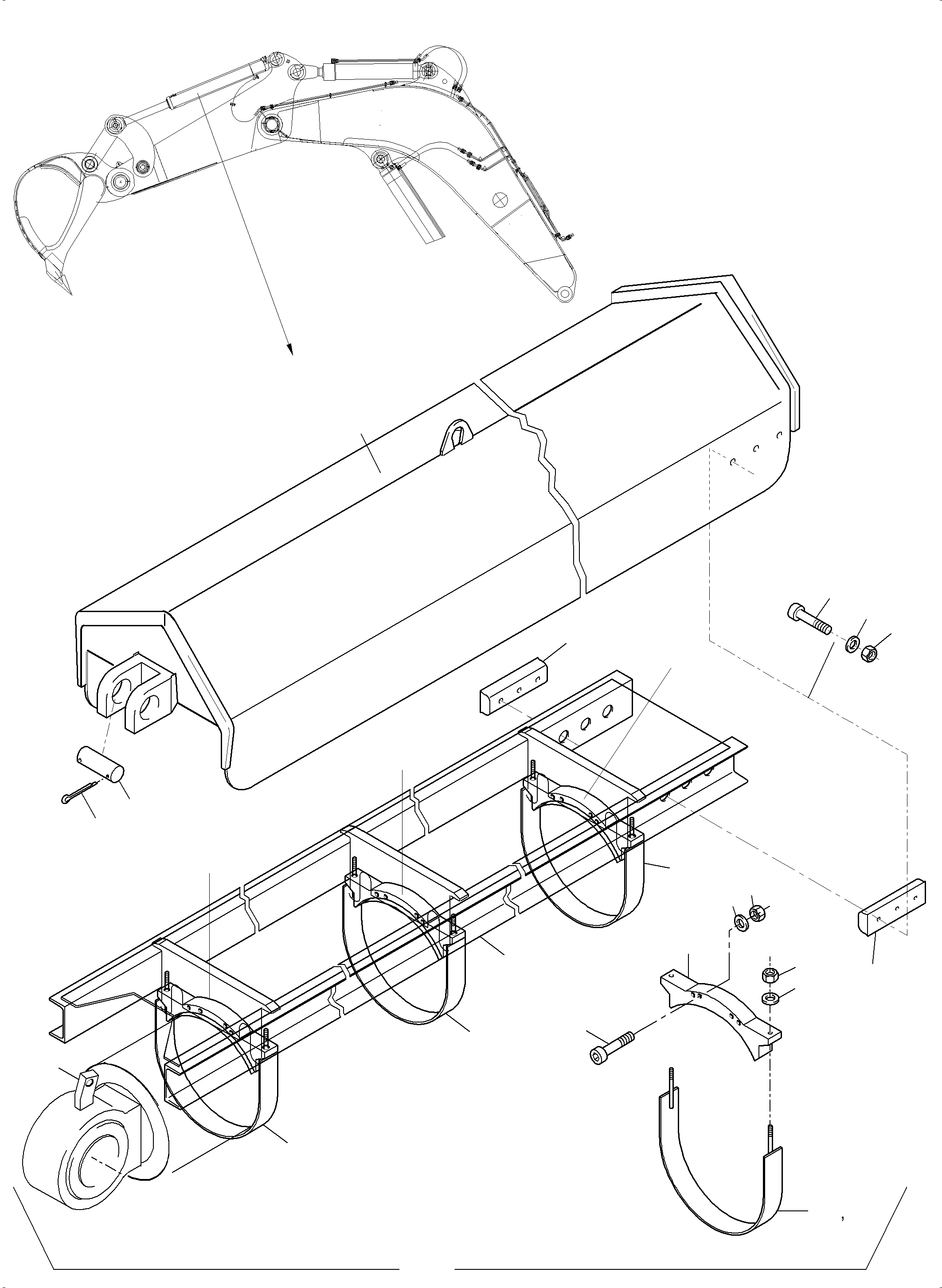 Guide rail 984 931 40 KOMATSU