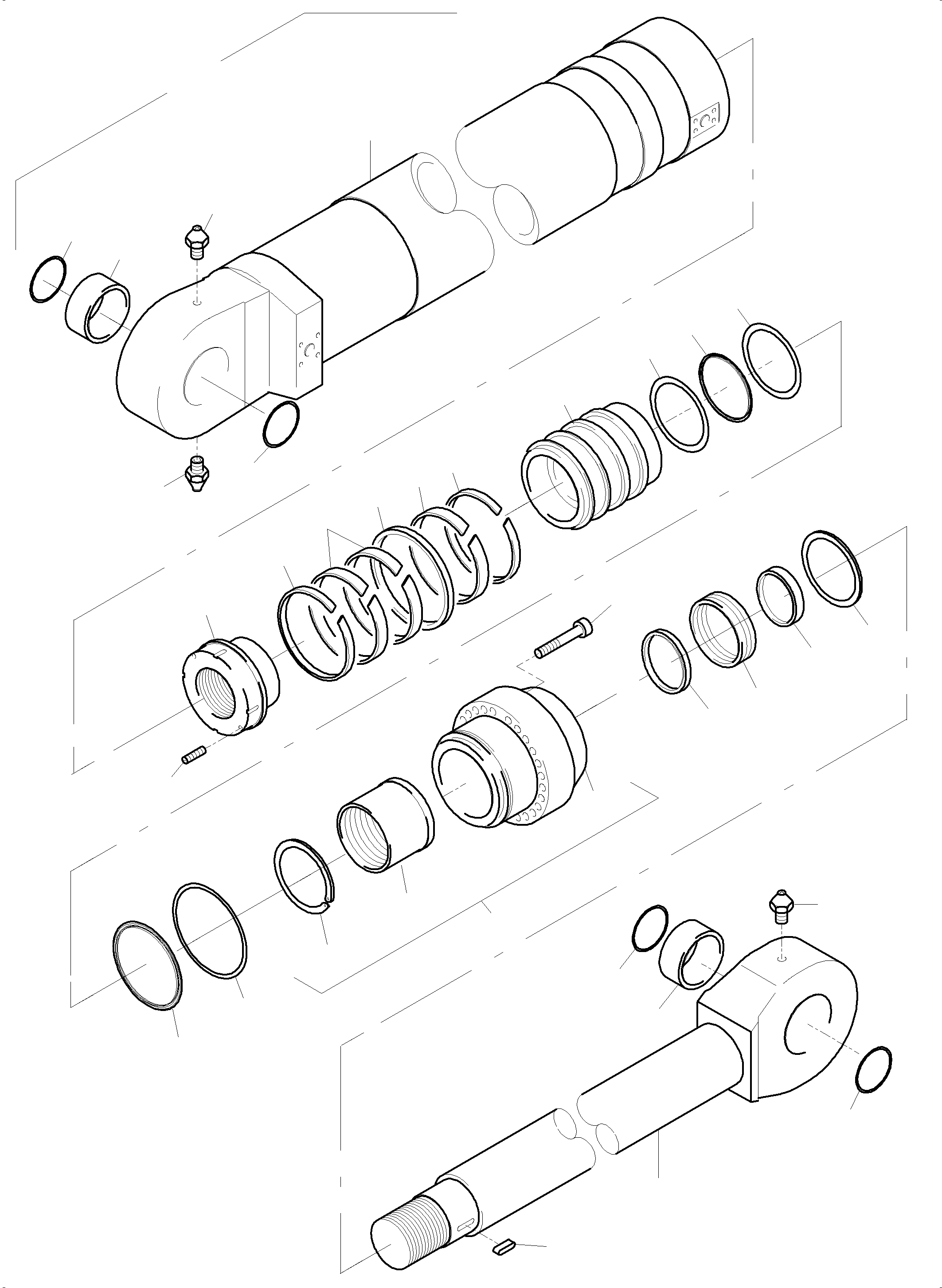 Hydraulic cylinder 990 016 40 KOMATSU
