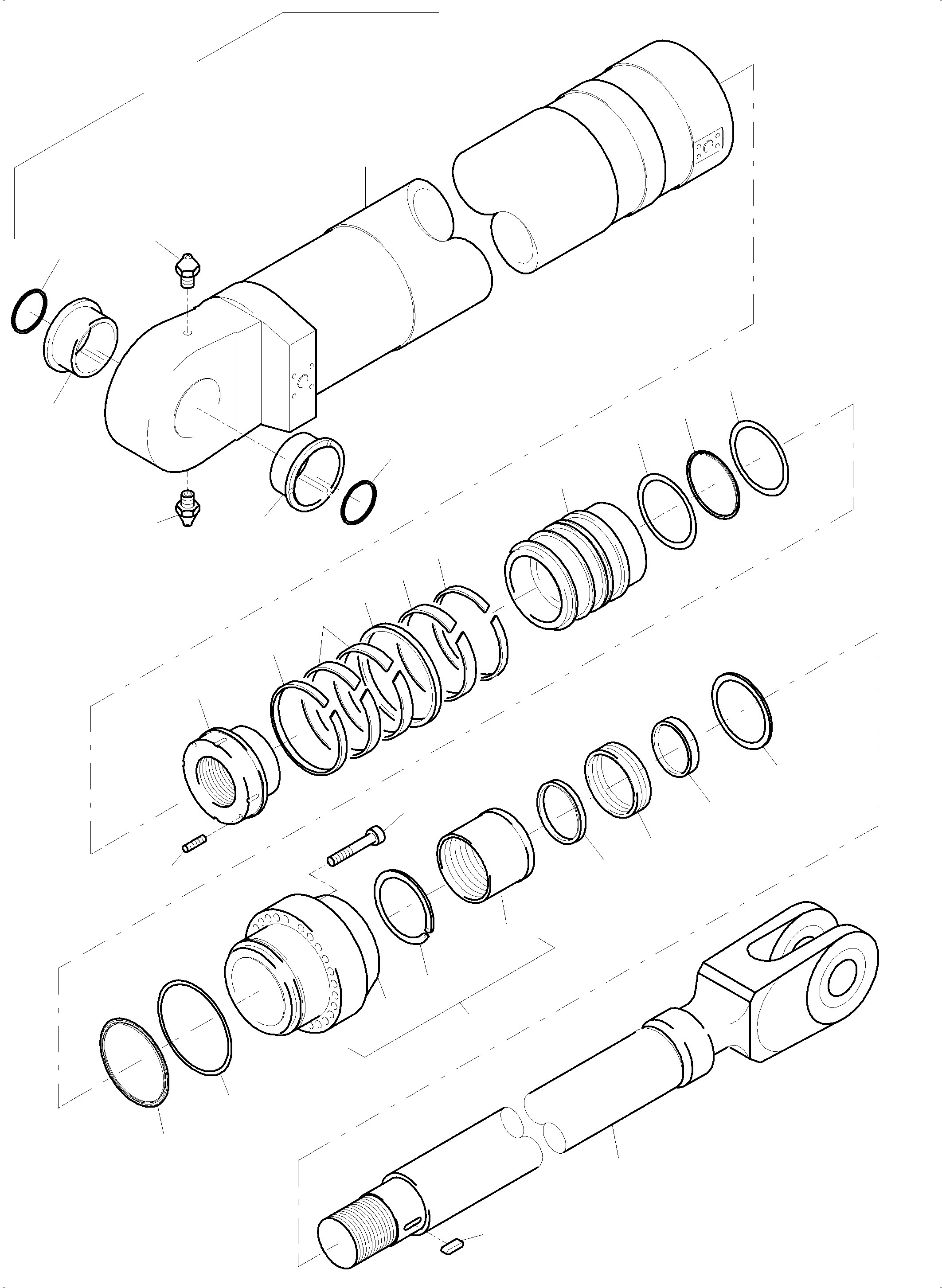 Hydraulic Cylinder assy. 990 017 40 KOMATSU