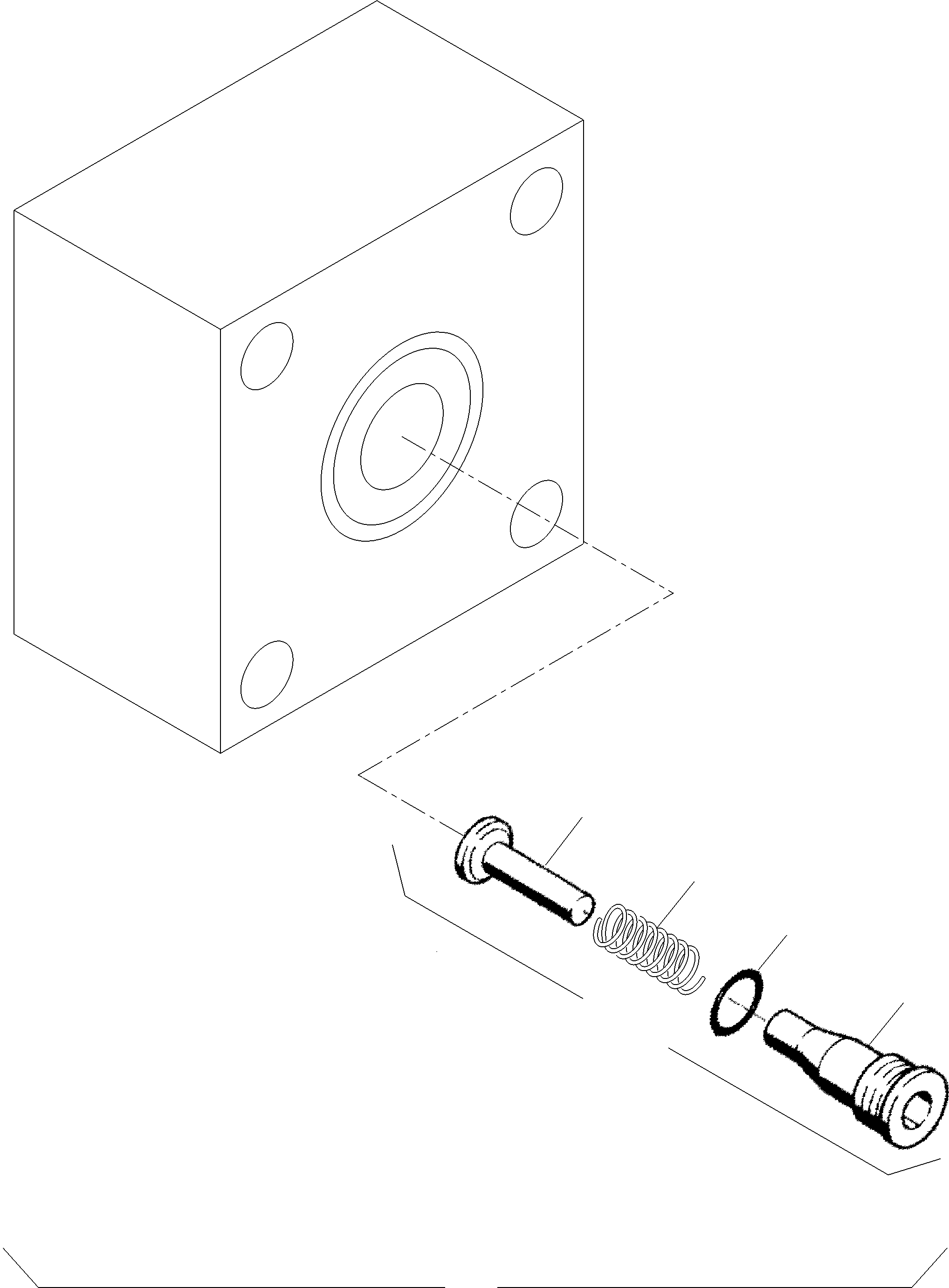 Anticavitation valve assy. 951 203 40 KOMATSU