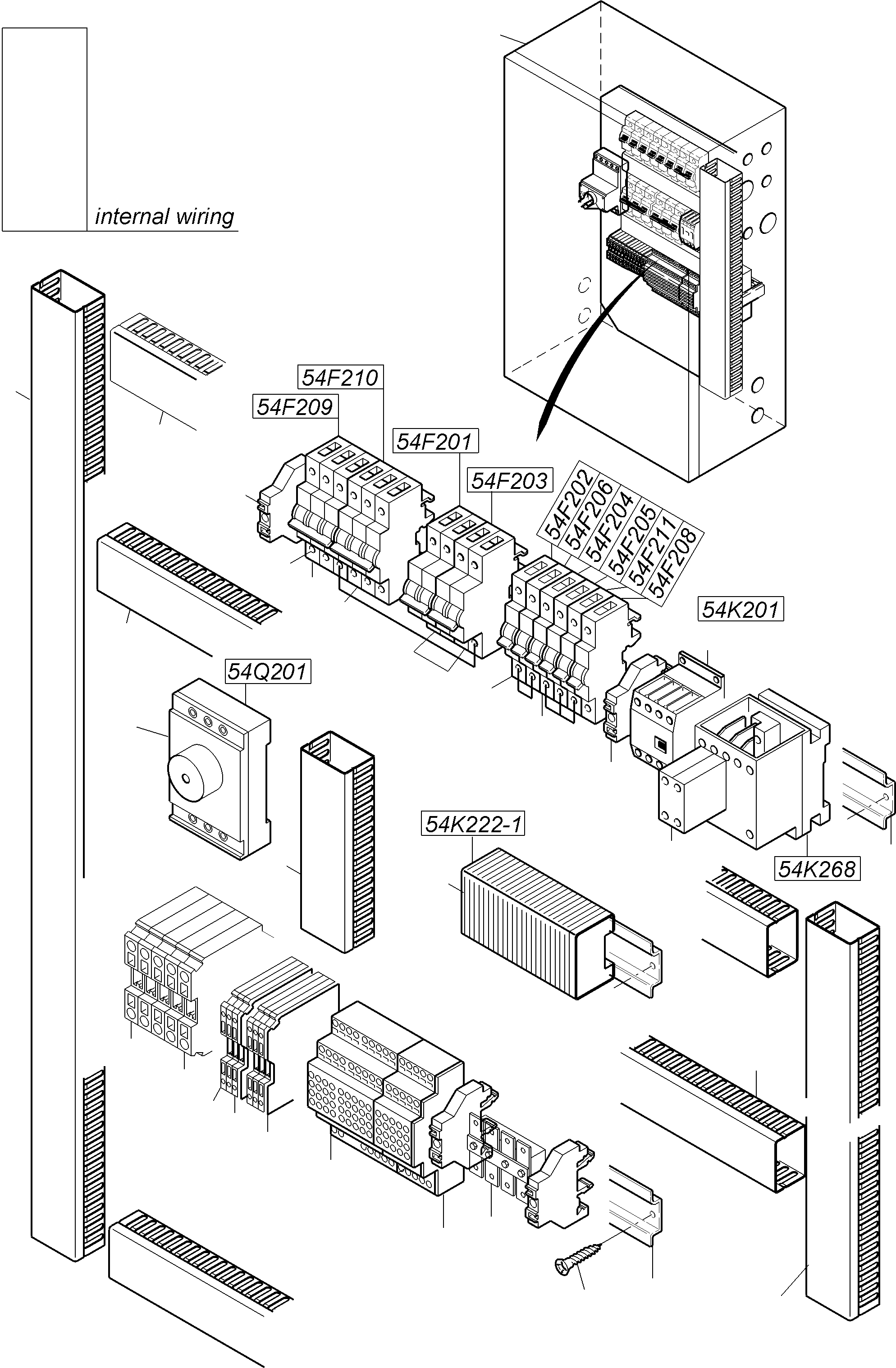 Switch cabinet w/o. electr. parts 992 701 40 KOMATSU