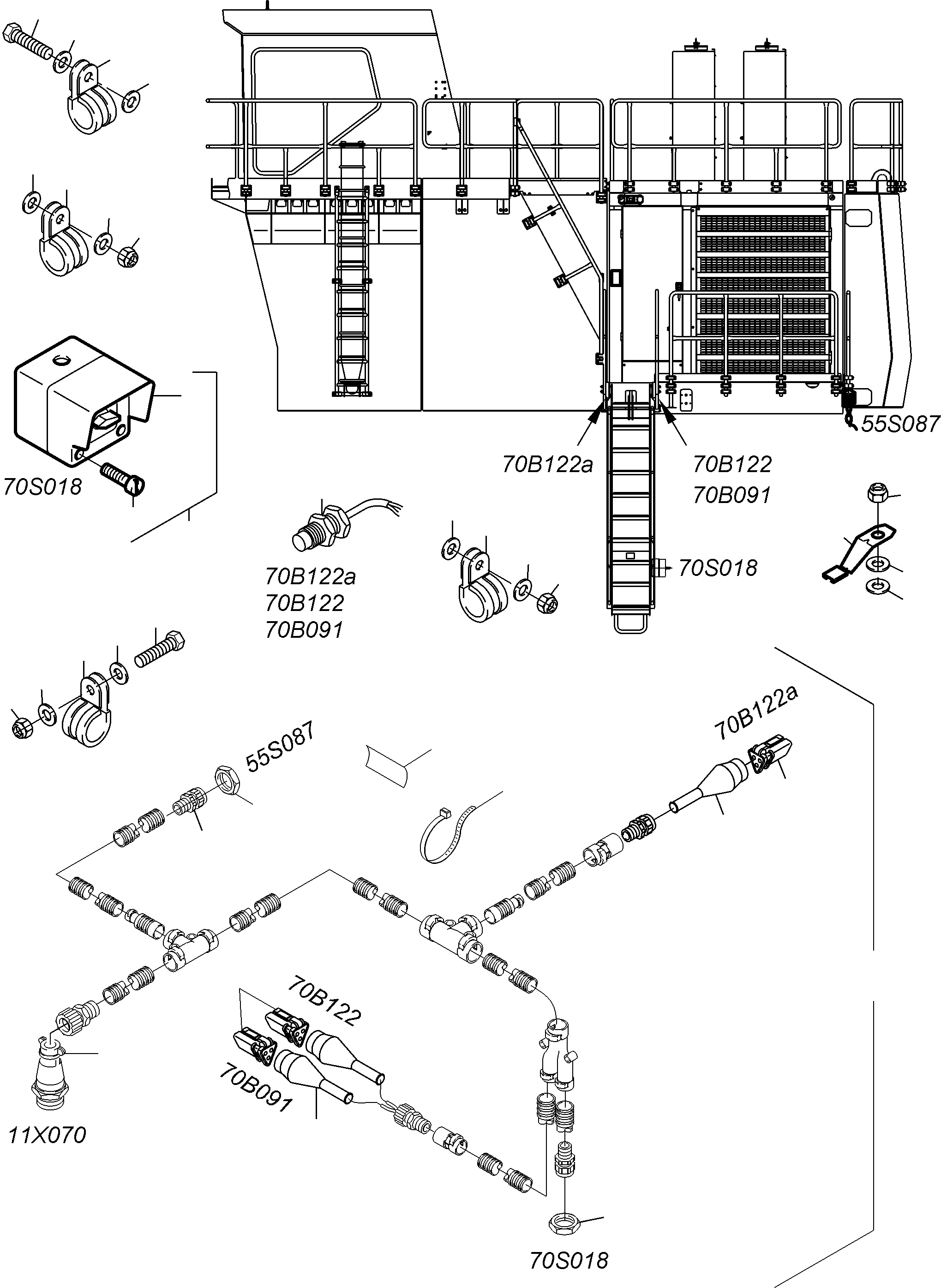 Harness ladder 989 271 40 KOMATSU