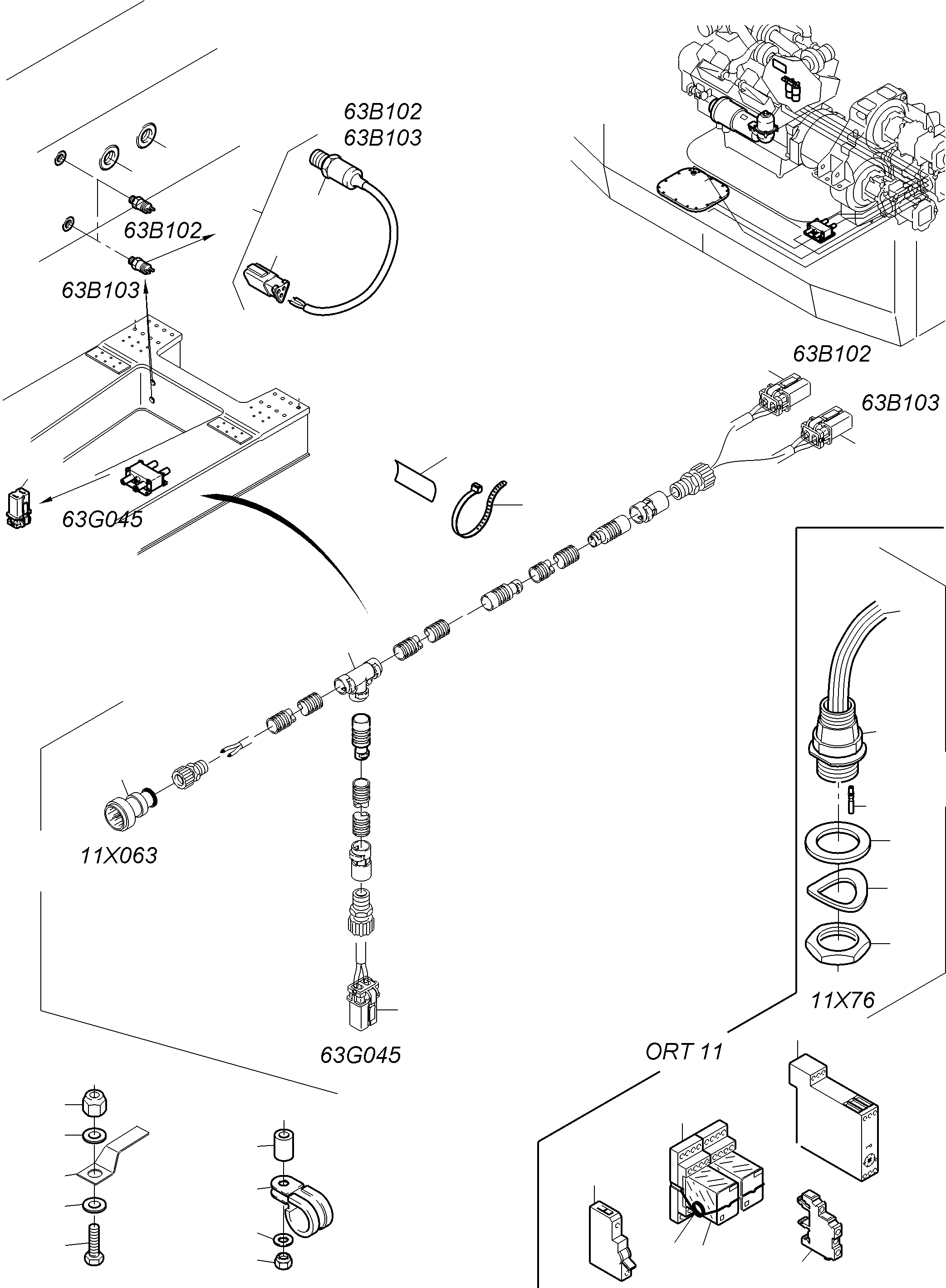 Harness - centinel 977 567 40 KOMATSU