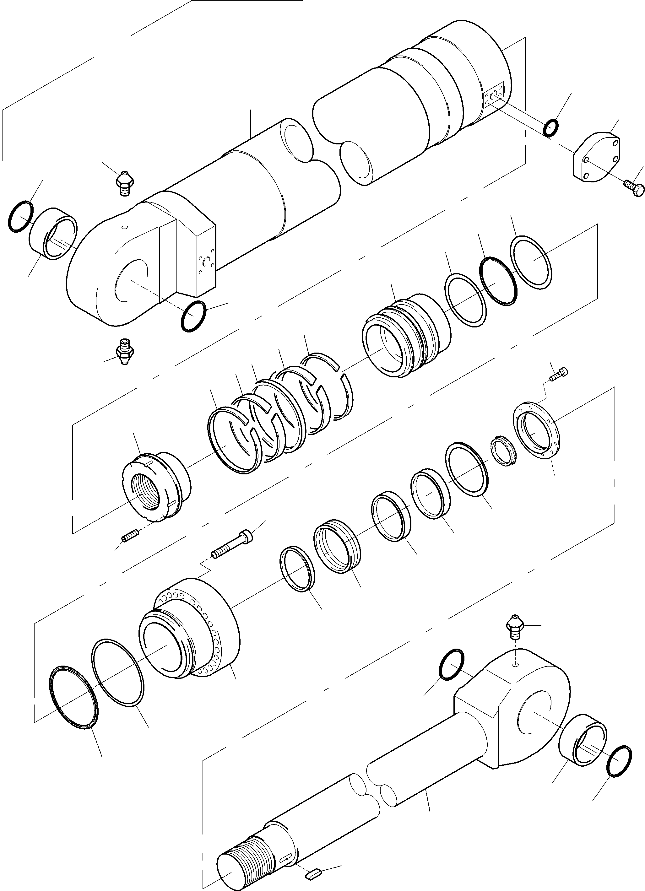 Hydraulic Cylinder 992 080 40 KOMATSU