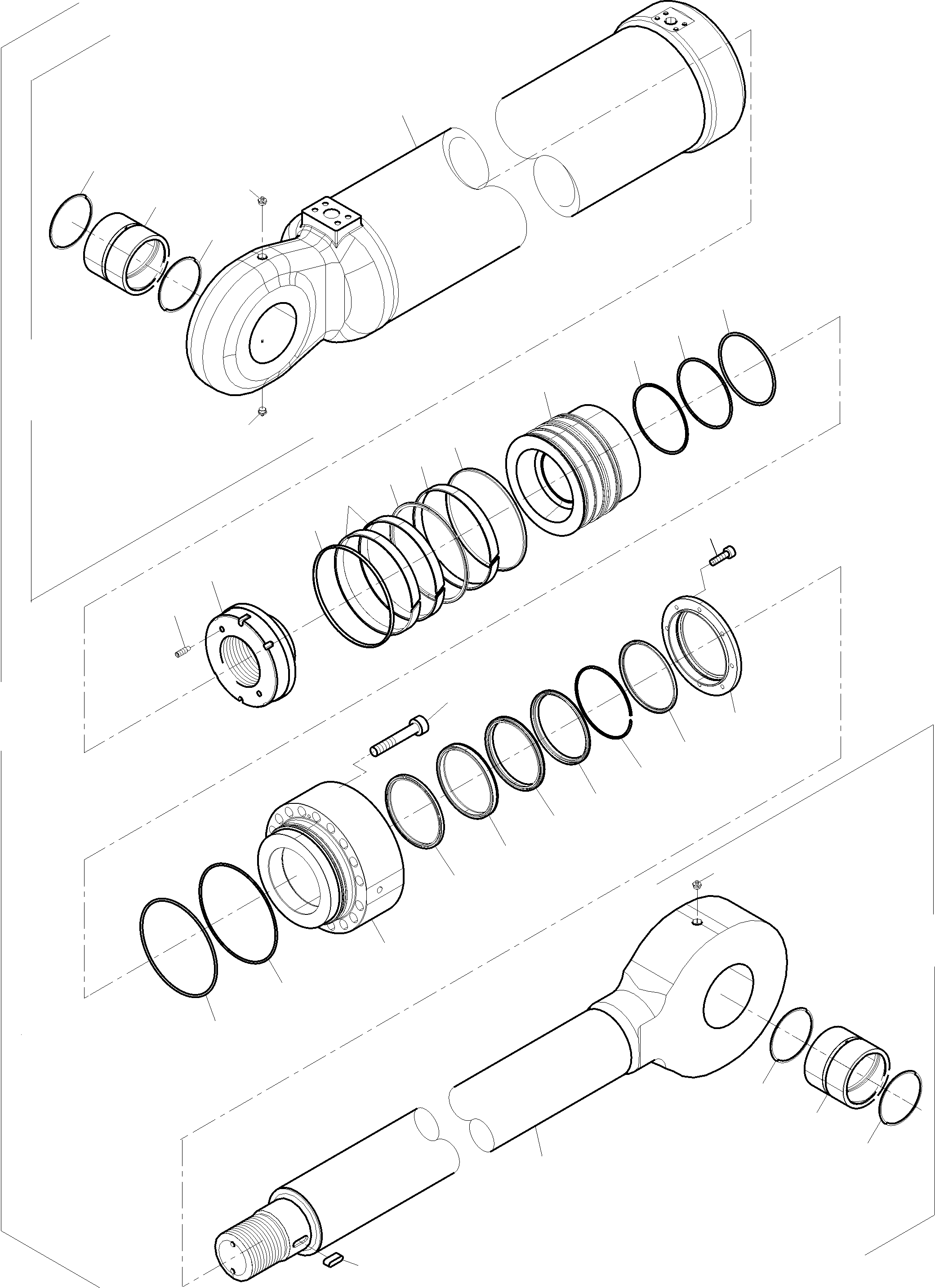 Hydraulic cylinder 992 040 40 KOMATSU