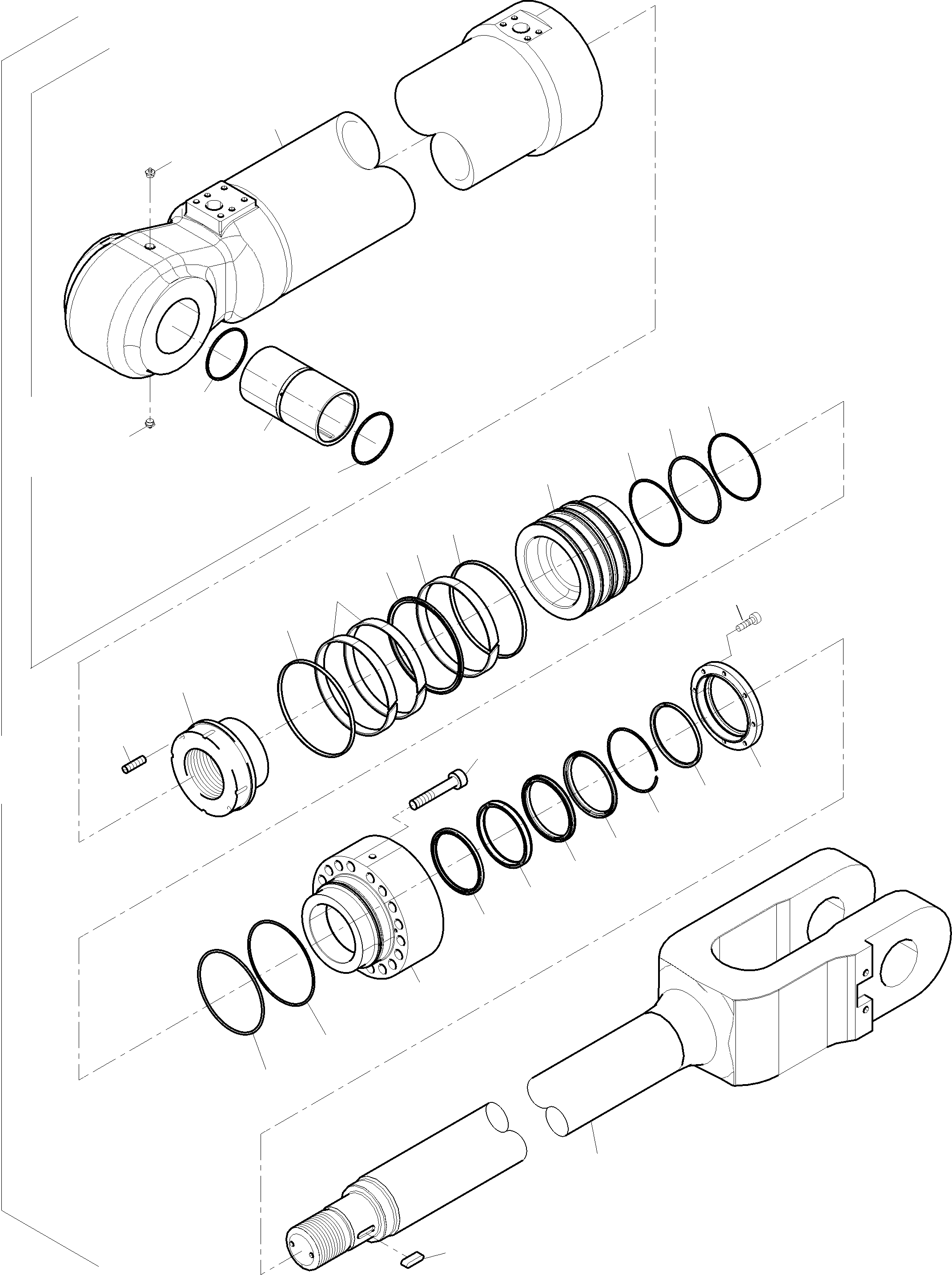 Hydraulic cylinder 992 055 40 KOMATSU