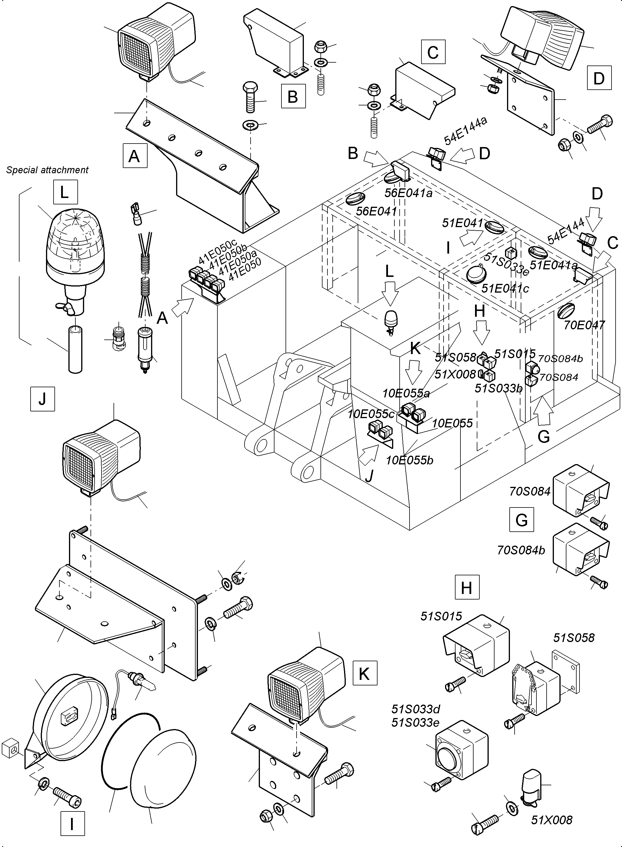 Lamp retainer 979 047 40 KOMATSU