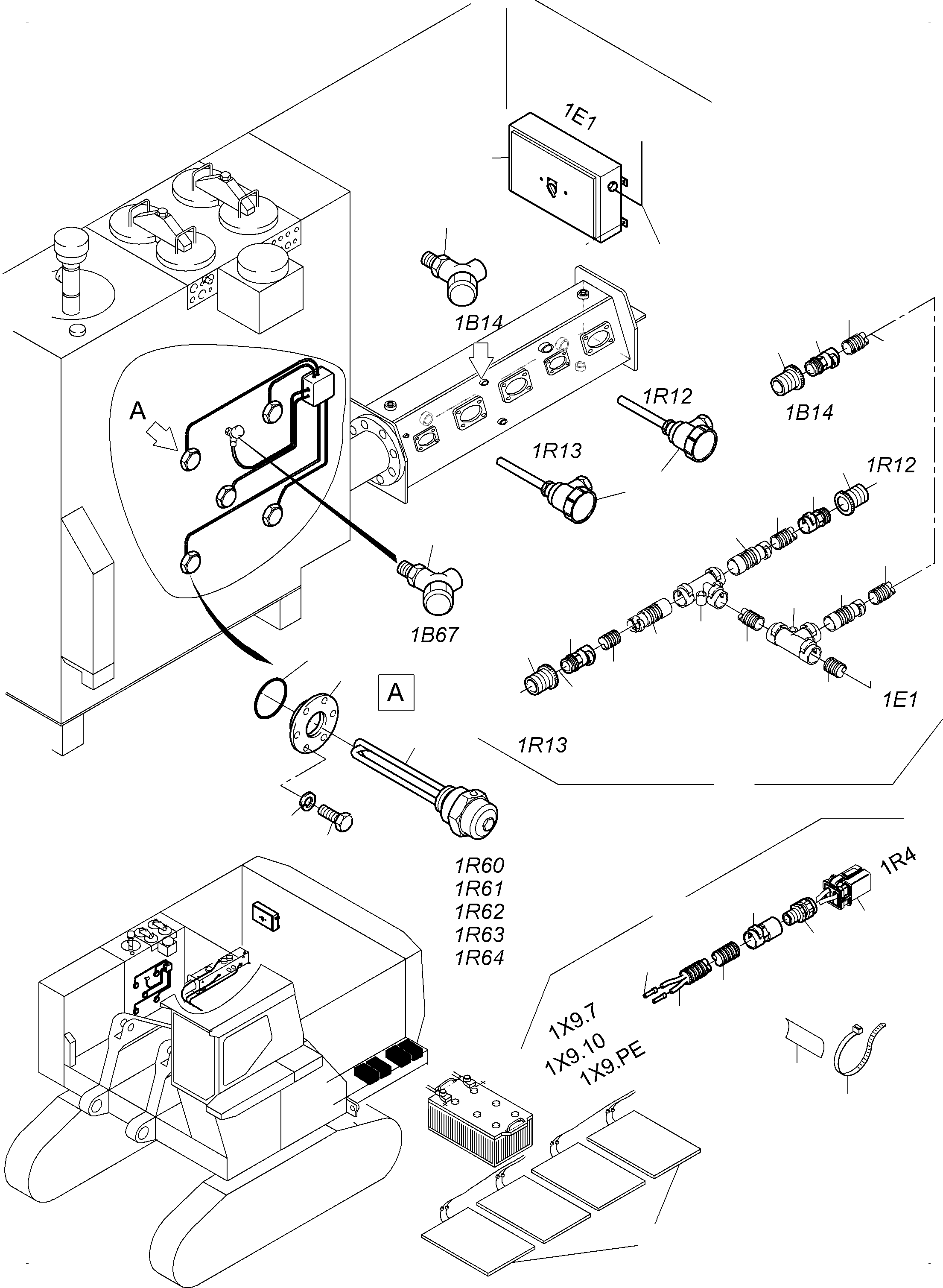 Harness Batterie-Heater 977 573 40 KOMATSU