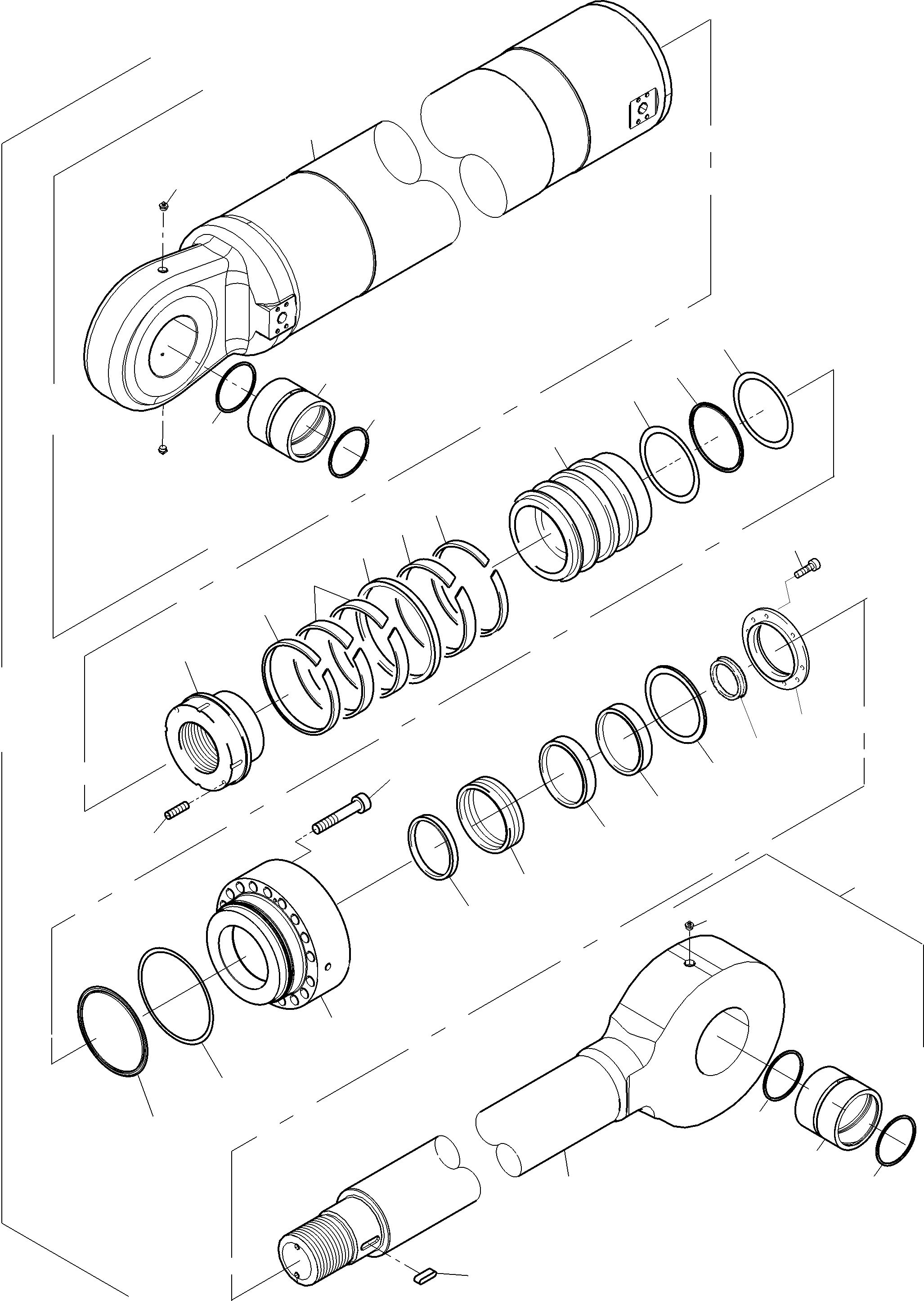 Seal kit piston rod consist. of fig.-nos: 13-20 790 469 73 KOMATSU