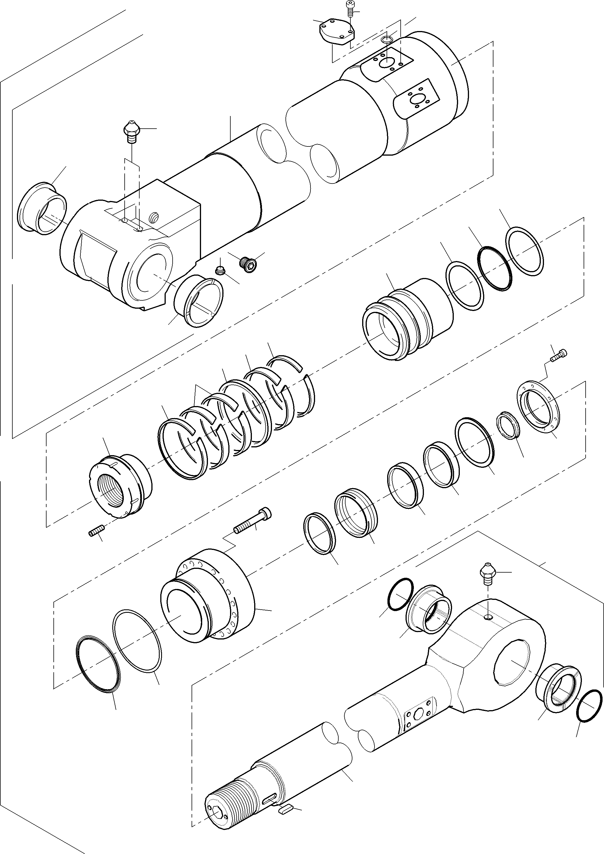 Hydraulic cylinder 992 020 40 KOMATSU