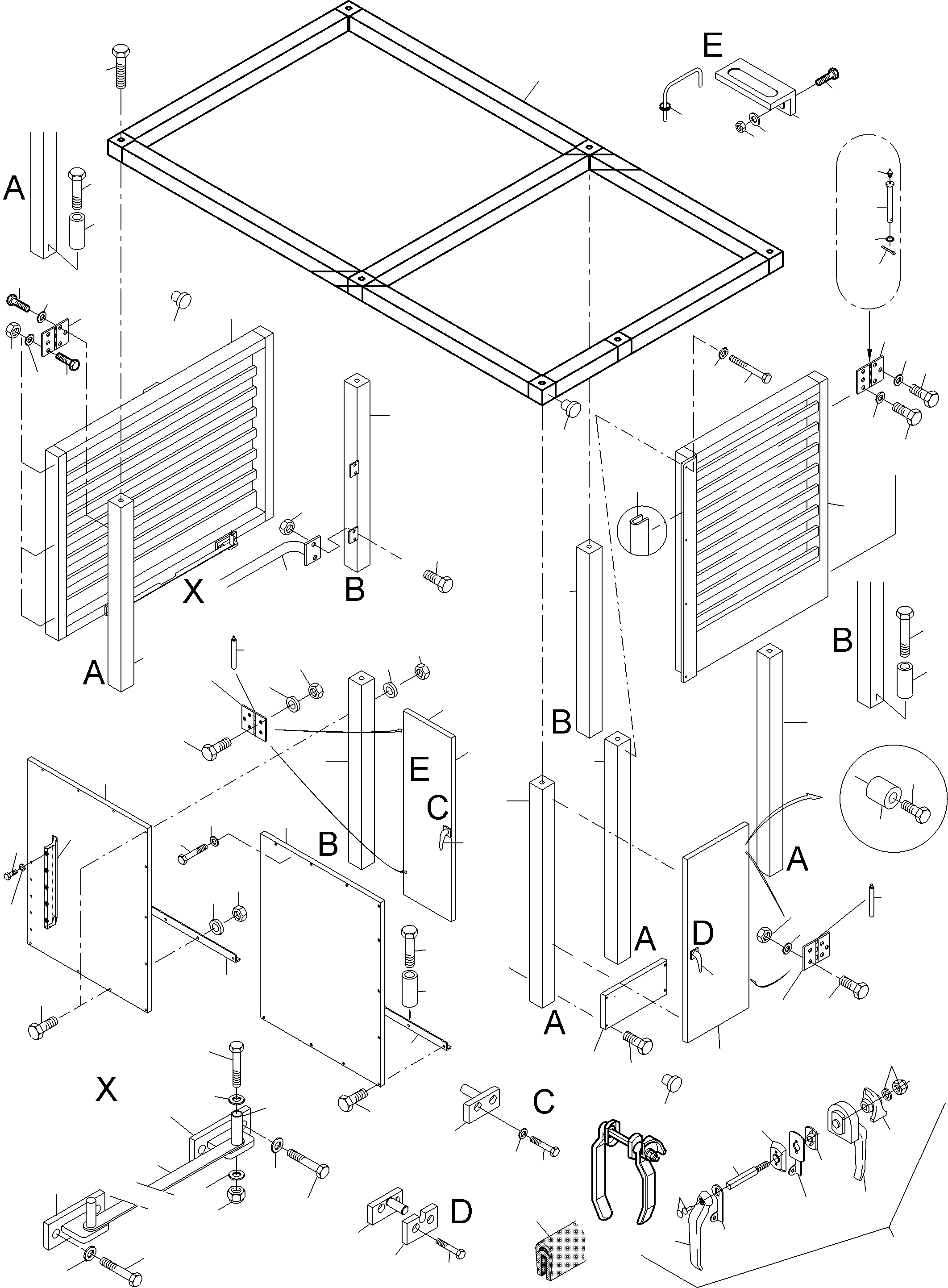 Roof flap 967 366 40 KOMATSU