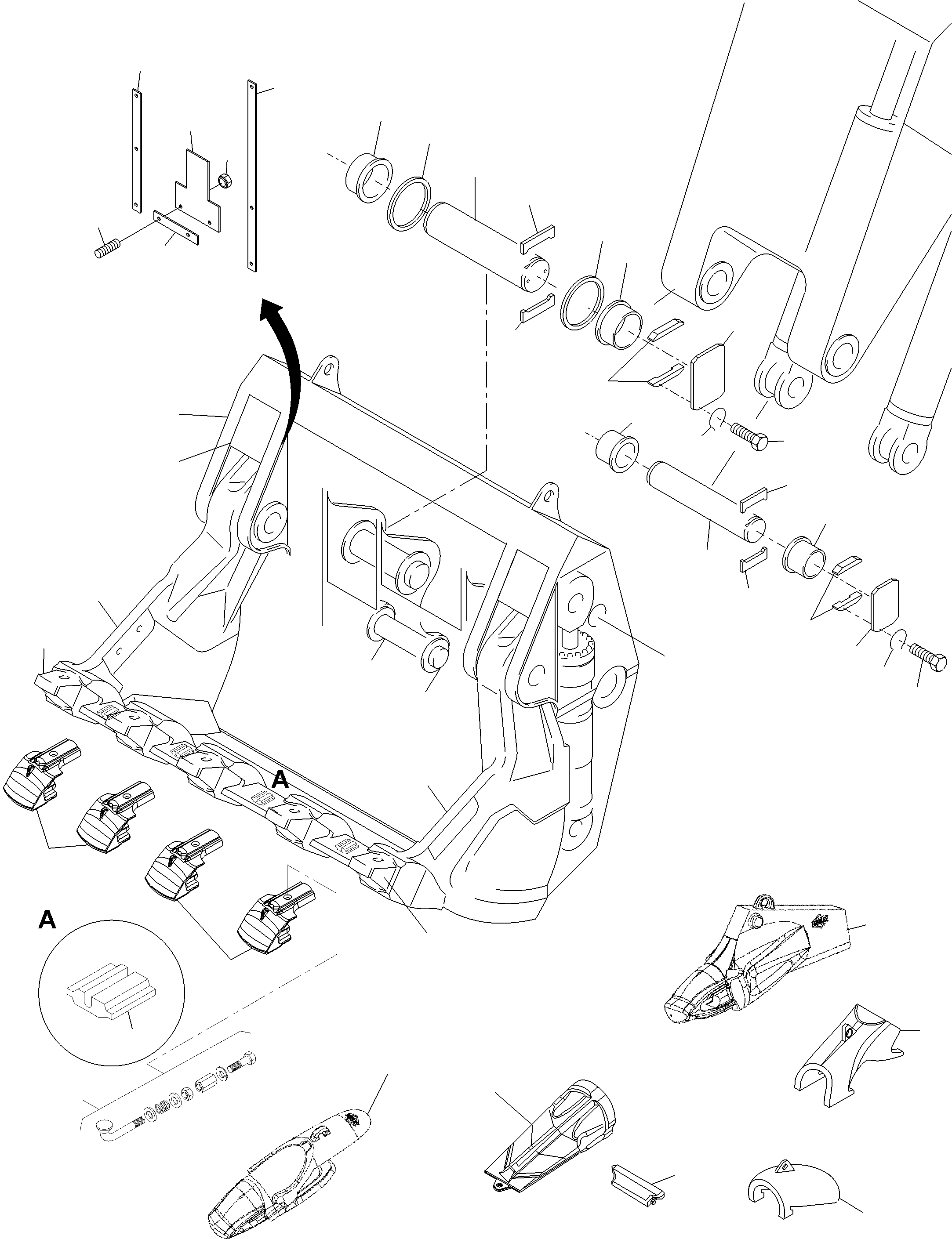 Wing shroud, left 975 253 40 KOMATSU