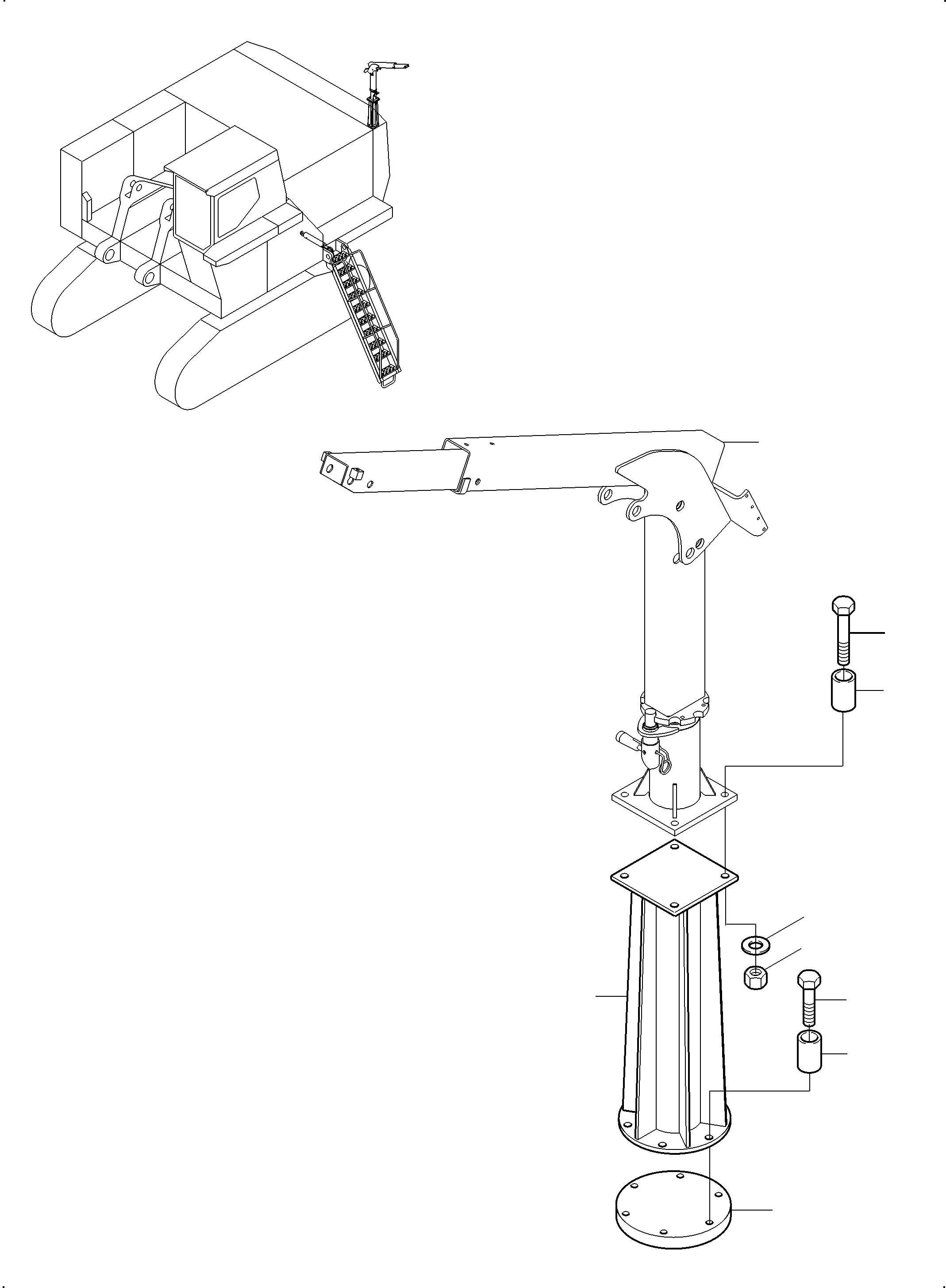 Service crane 964 146 40 KOMATSU