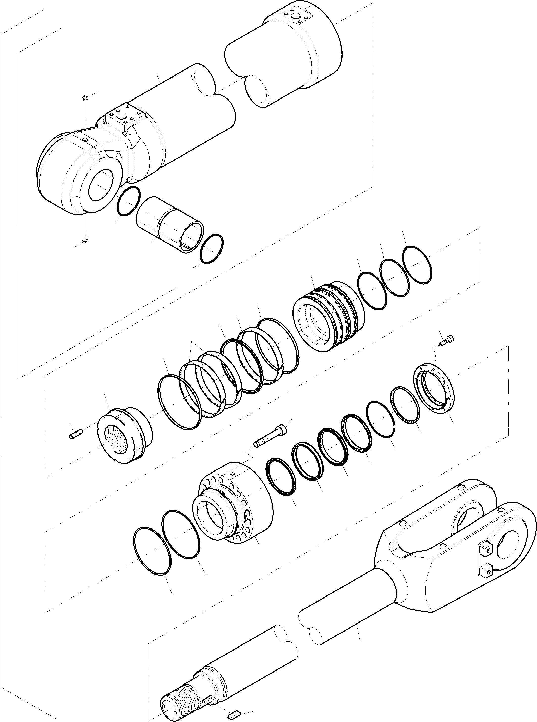 Hydraulic cylinder 992 050 40 KOMATSU