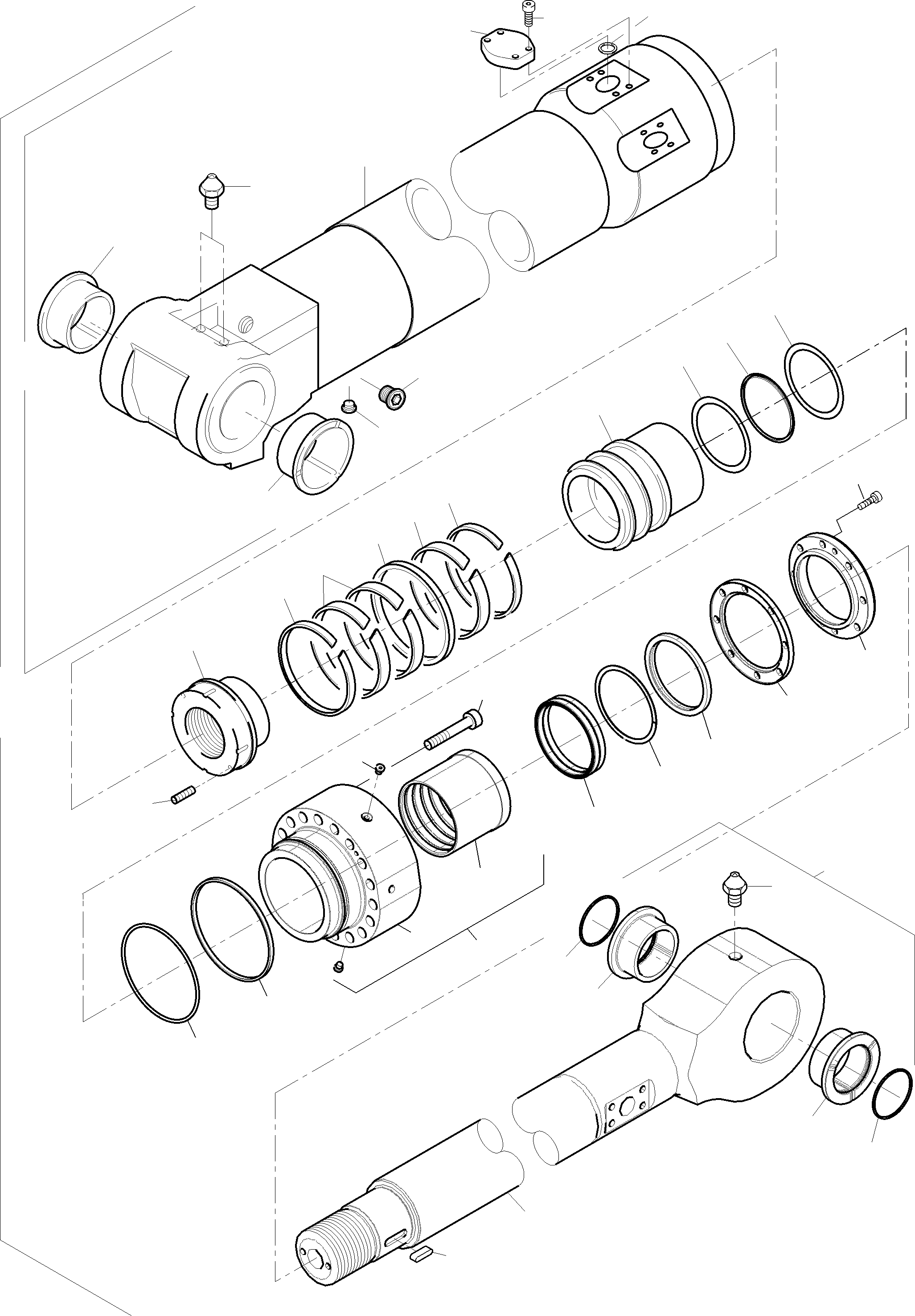 Seal kit piston rod consist. of fig.-nos: 15-19 813 202 73 KOMATSU