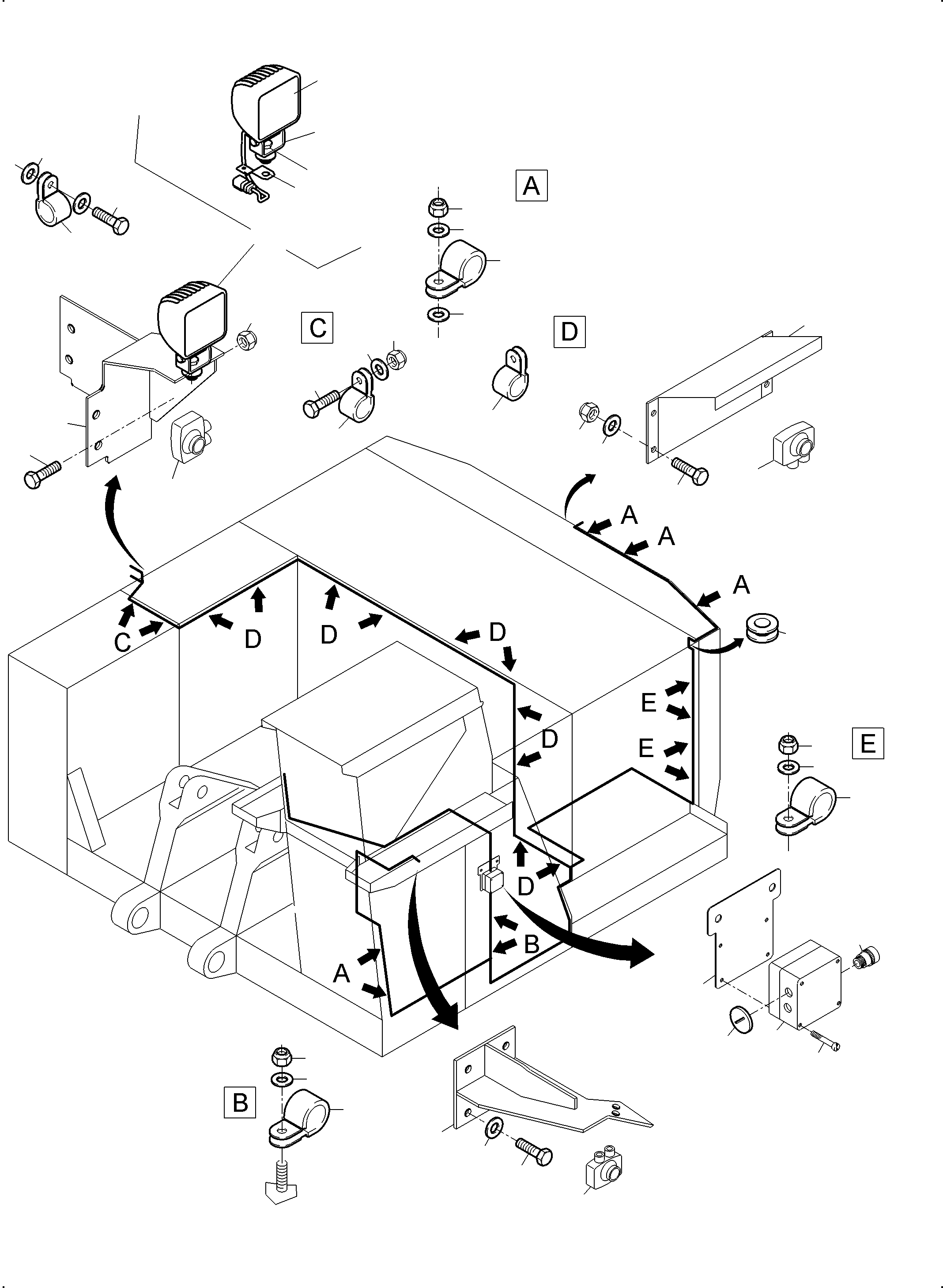 Harness camera system 103 390 42 KOMATSU