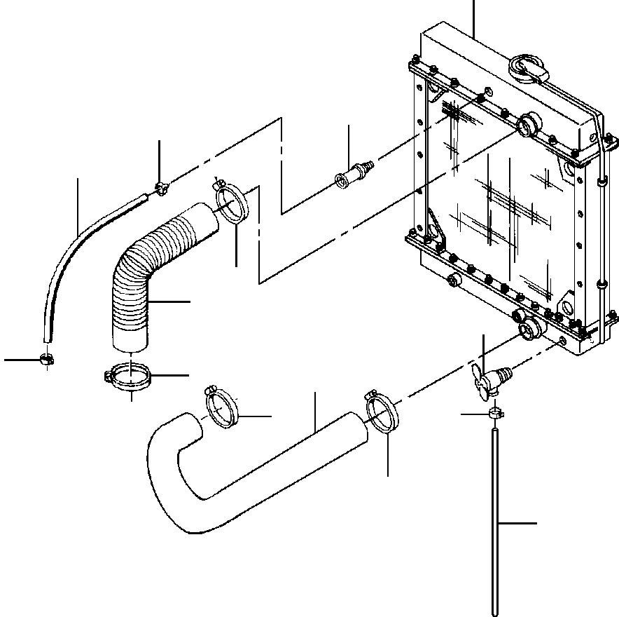 HOSE, LOWER RADIATOR 1435 169 H2 KOMATSU